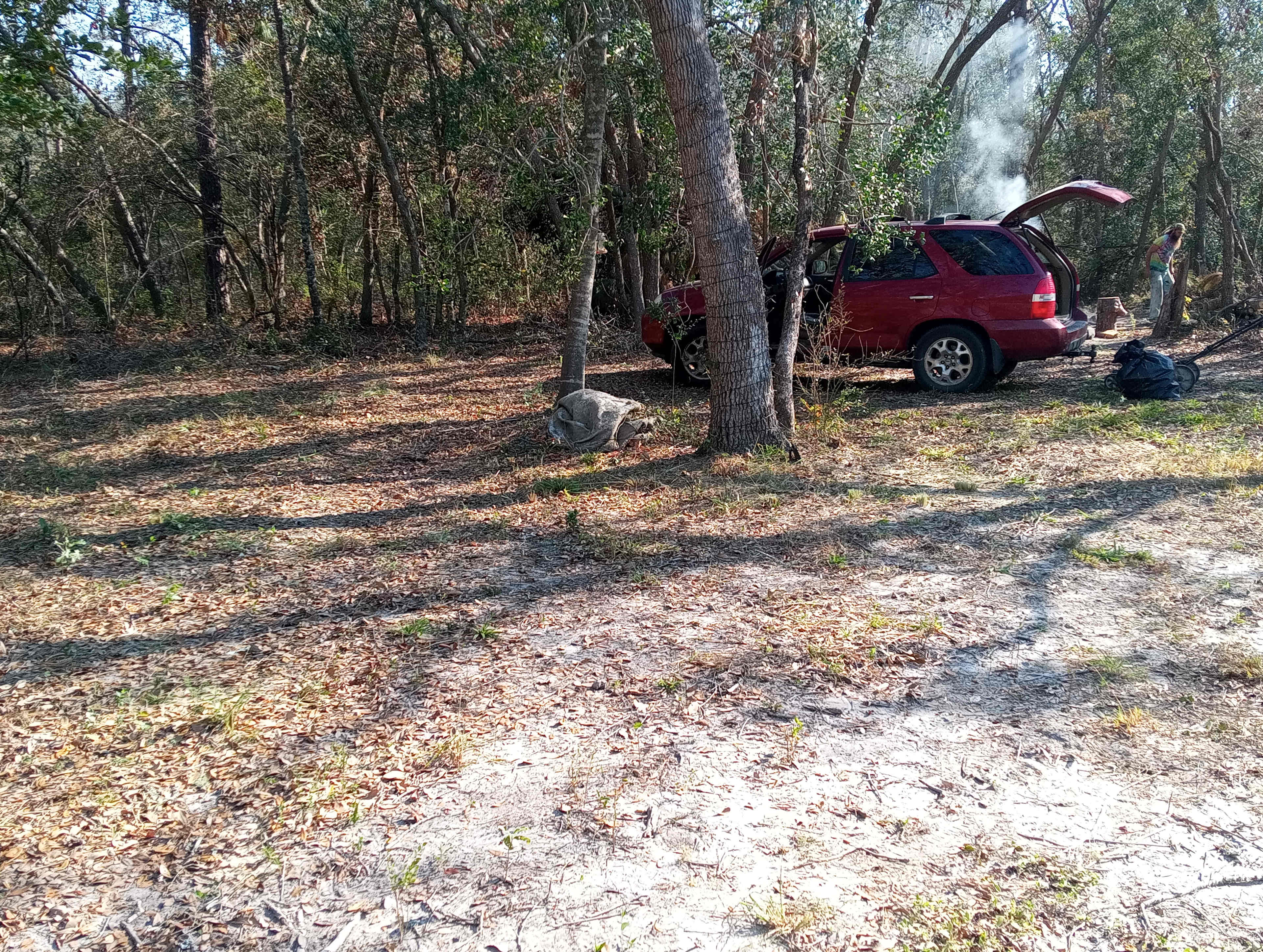 Drive up to the campsite  
