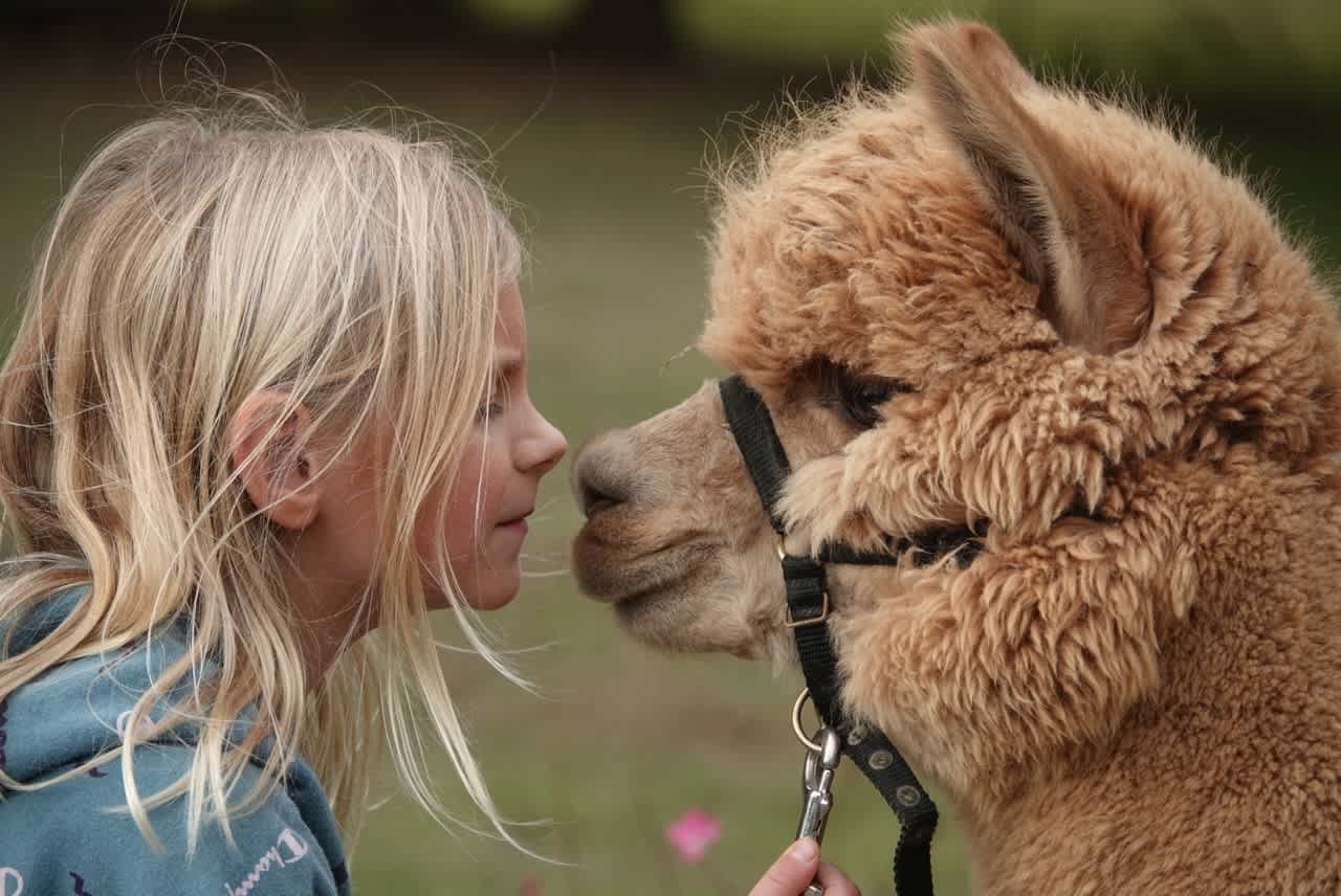 We went to the nearby Aubrey Oaks Alpaca Farm and everyone had a chance to "nose kiss" an Alpaca!