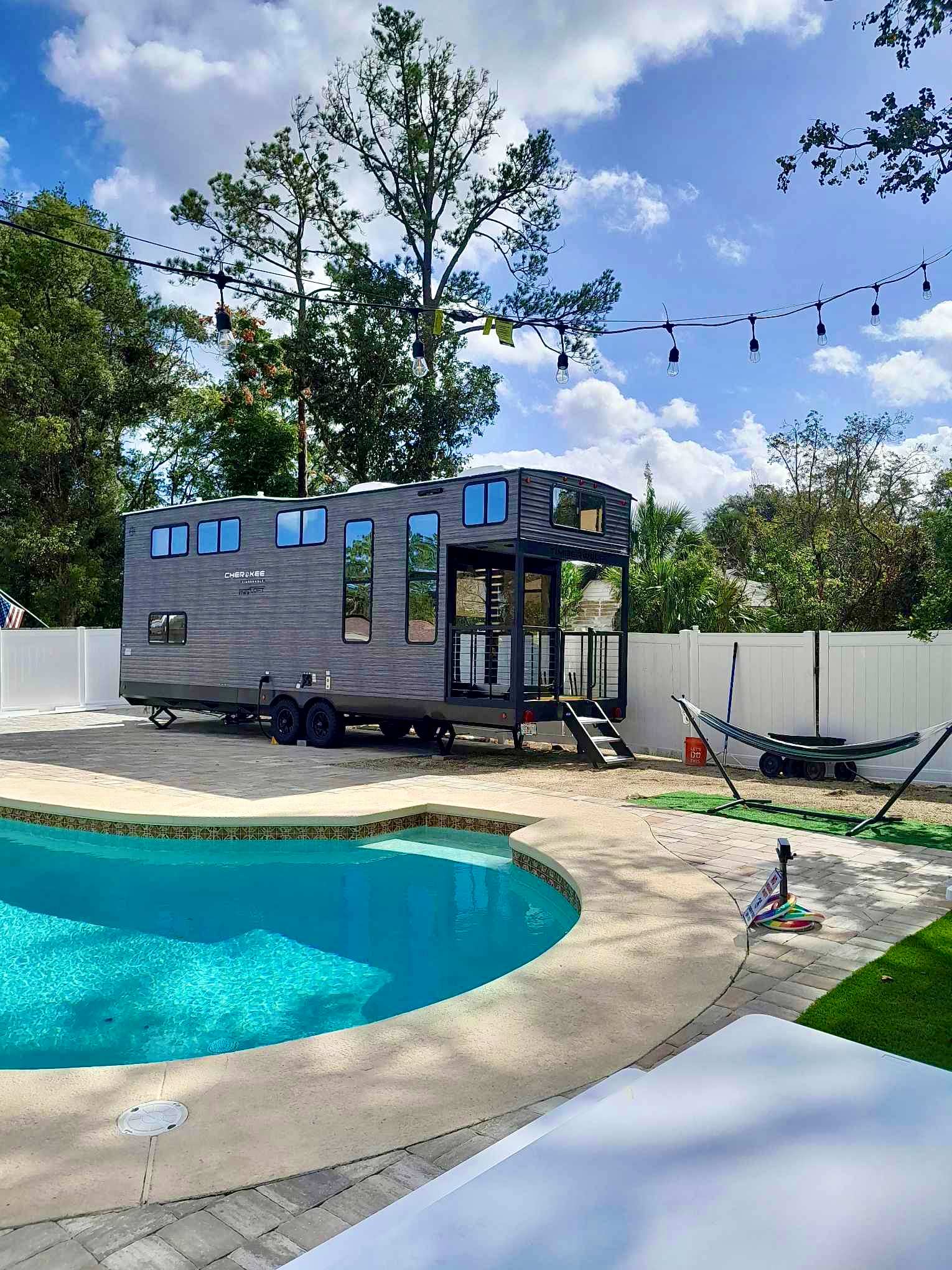 The Poolside Tiny Home Retreat