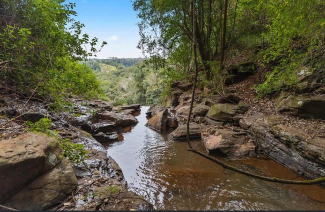 Rolling Hills Estate private creek and waterfall