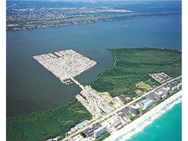 Aerial View of the resort community on the intracoastal With Private access to the beach.
