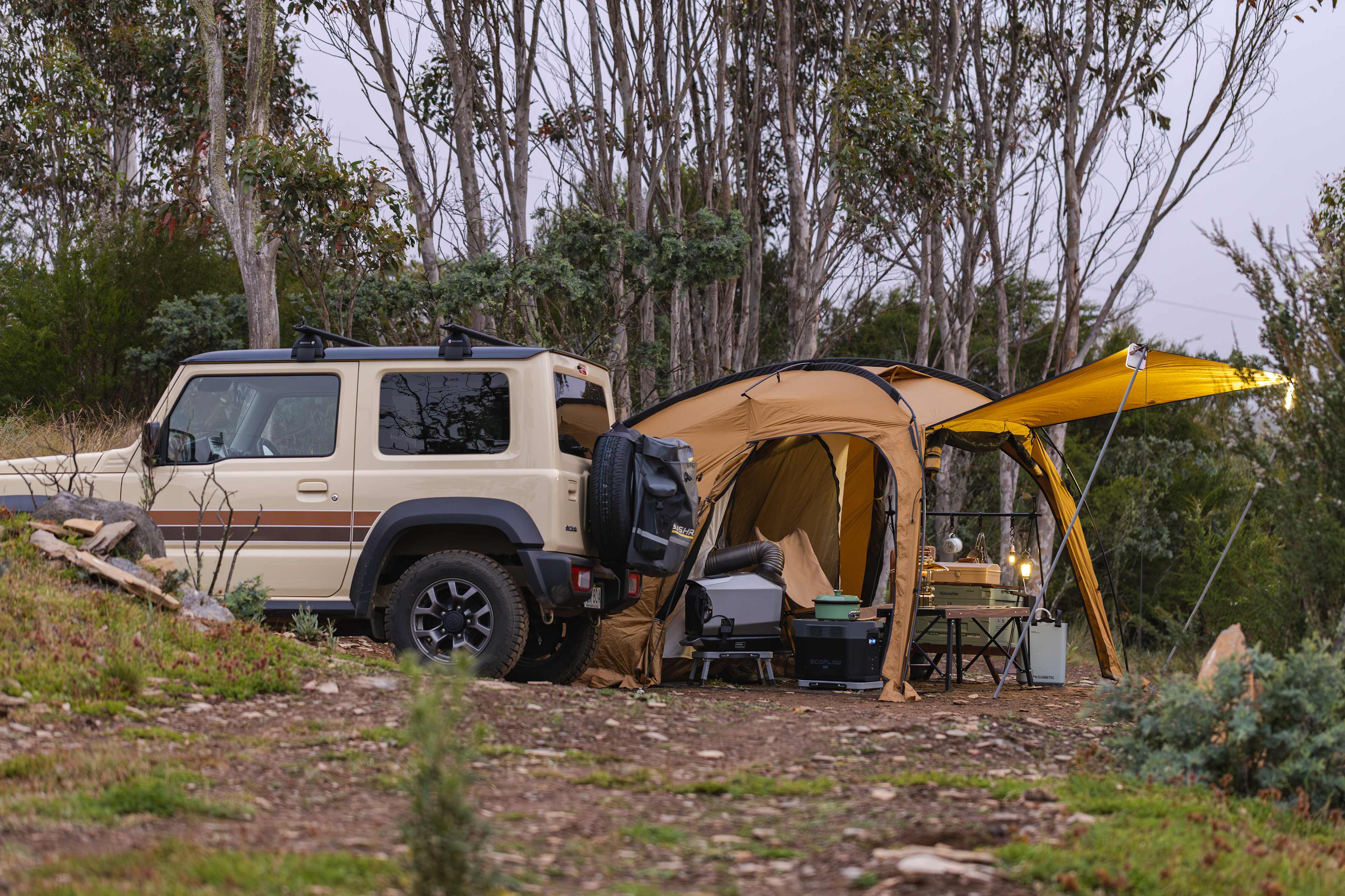Flattened and hardened ground.