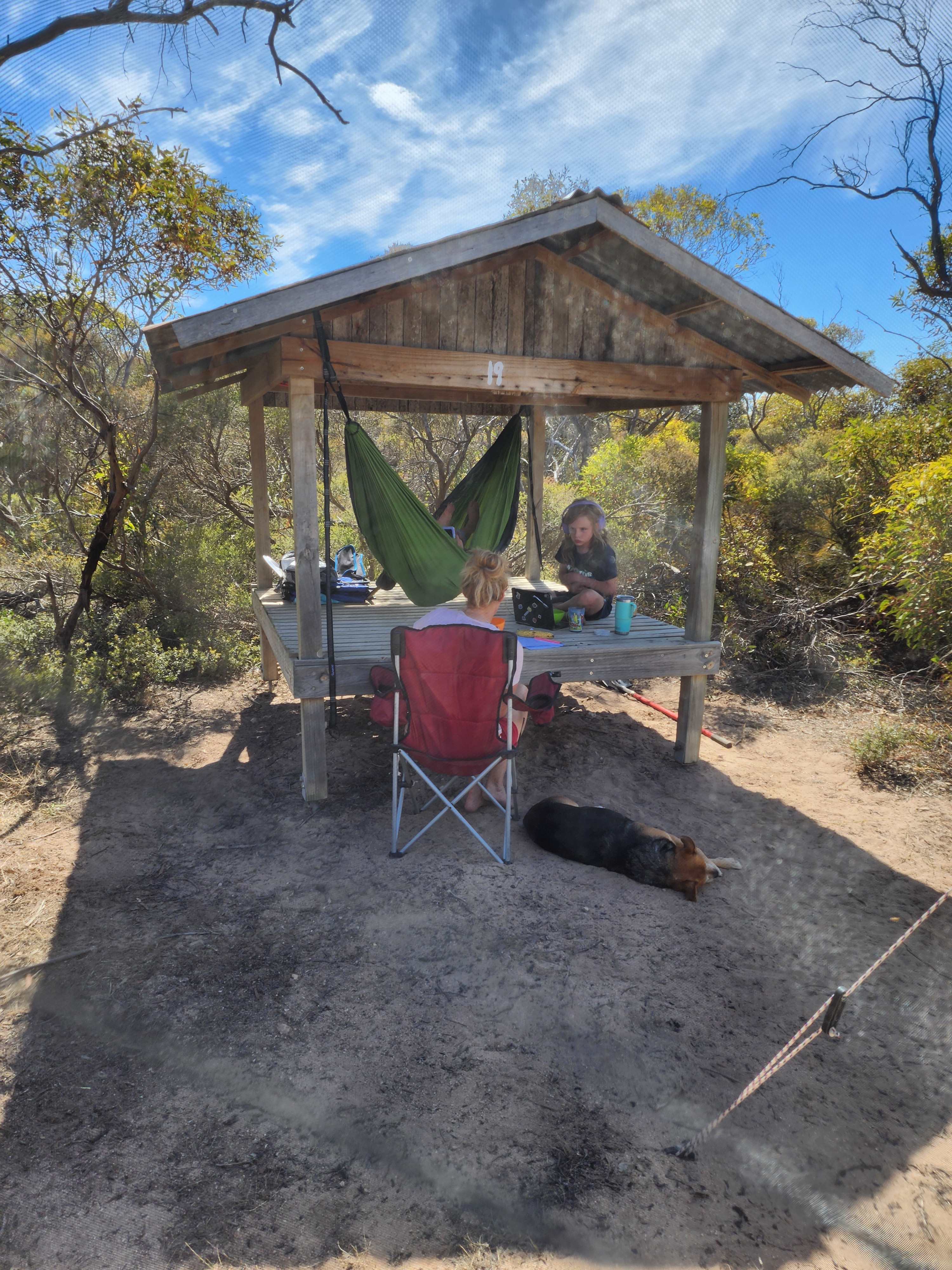 Super convenient shelter with the swag hits.