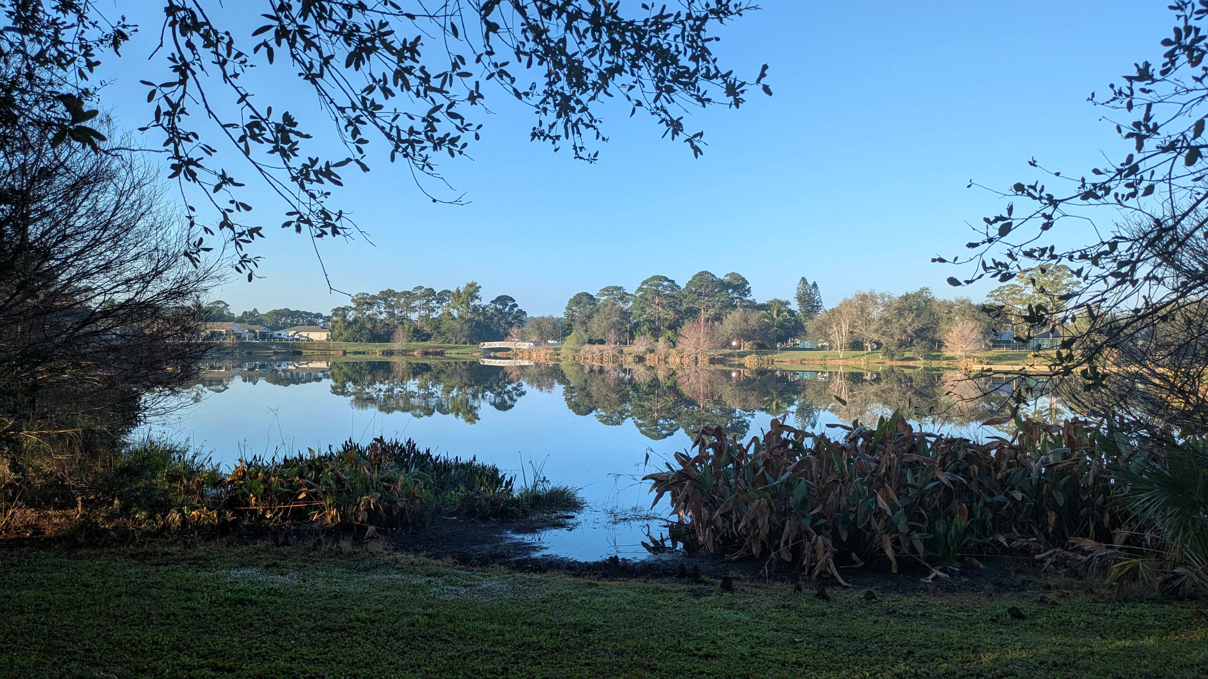 Adjacent lake
