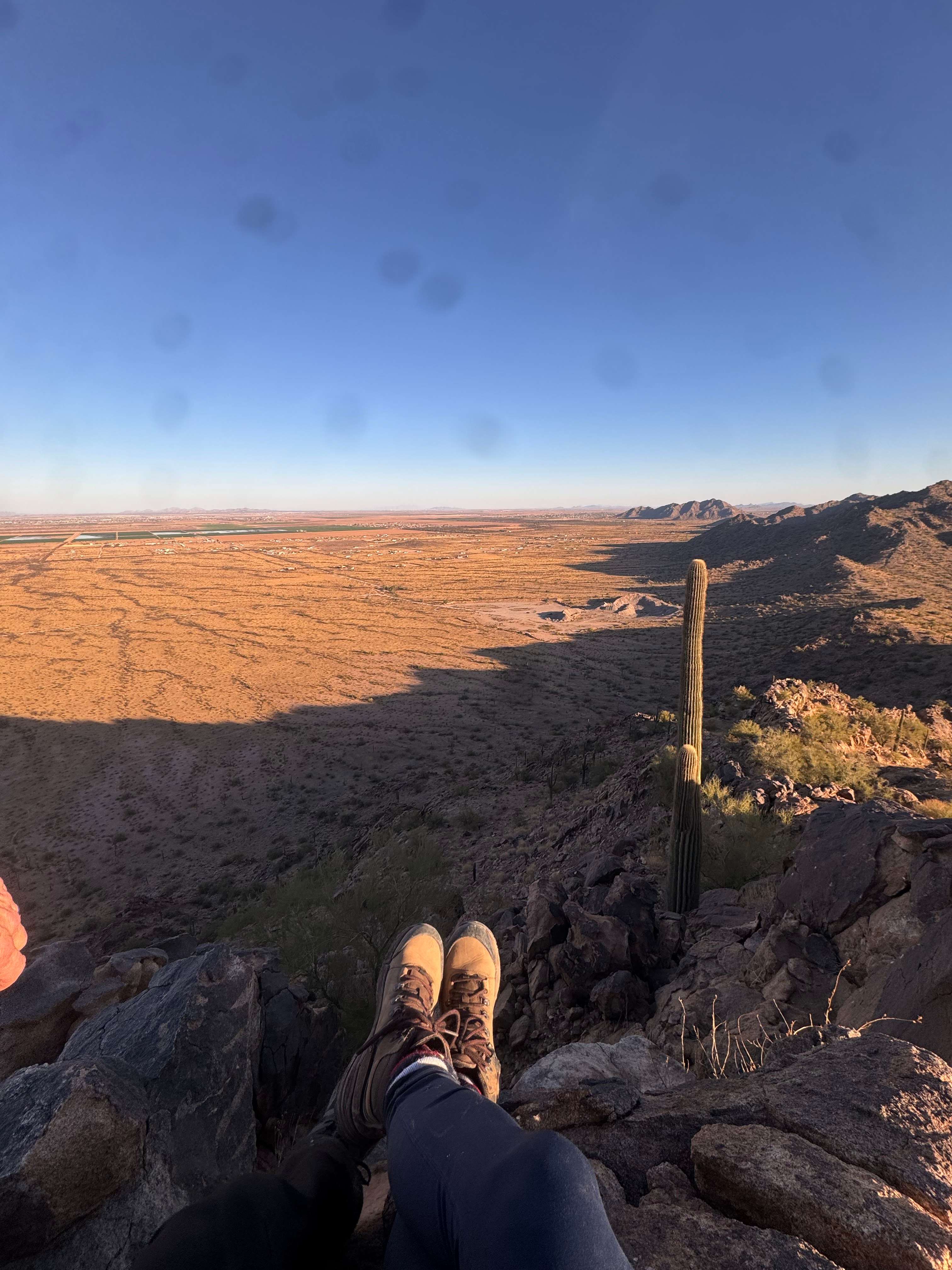 Hiked to the highest peak to the right of the tiny house.