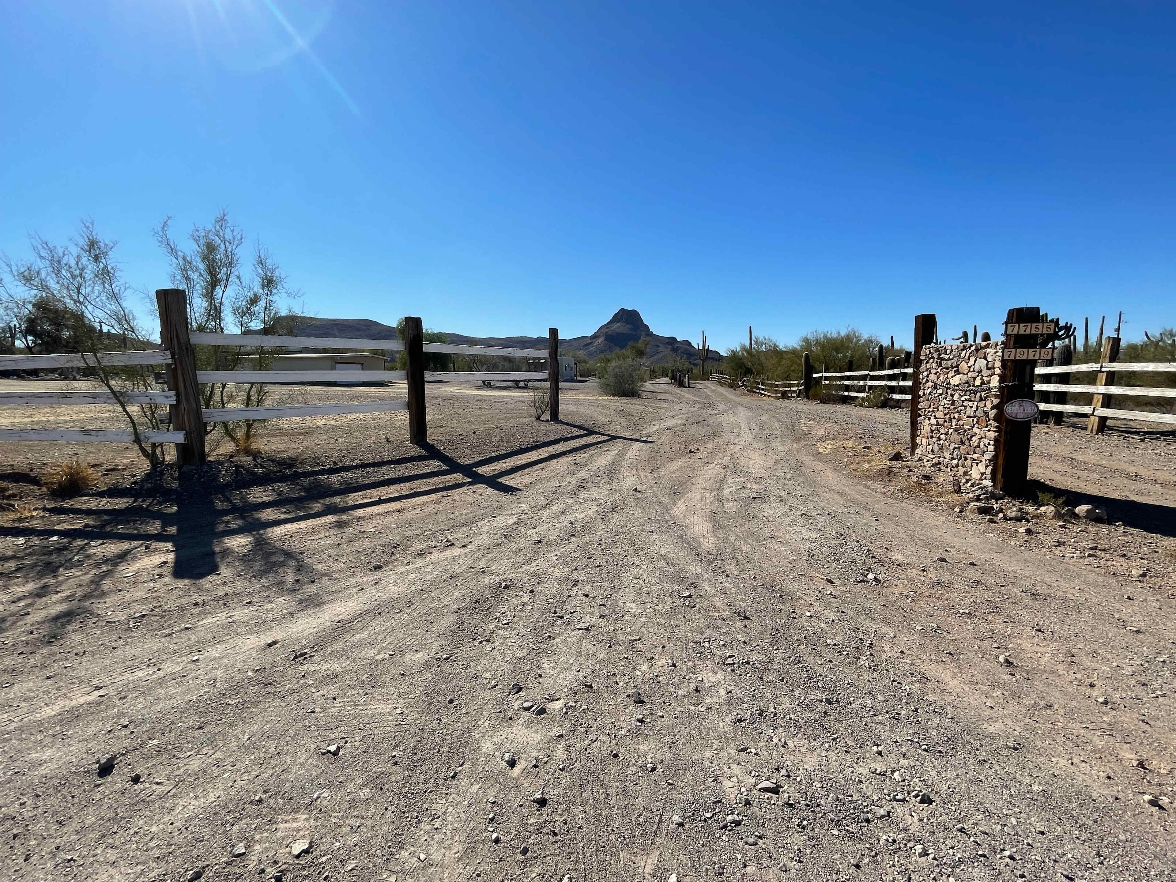 The entrance to the camping spot. It’s another 1/4 mile from here 