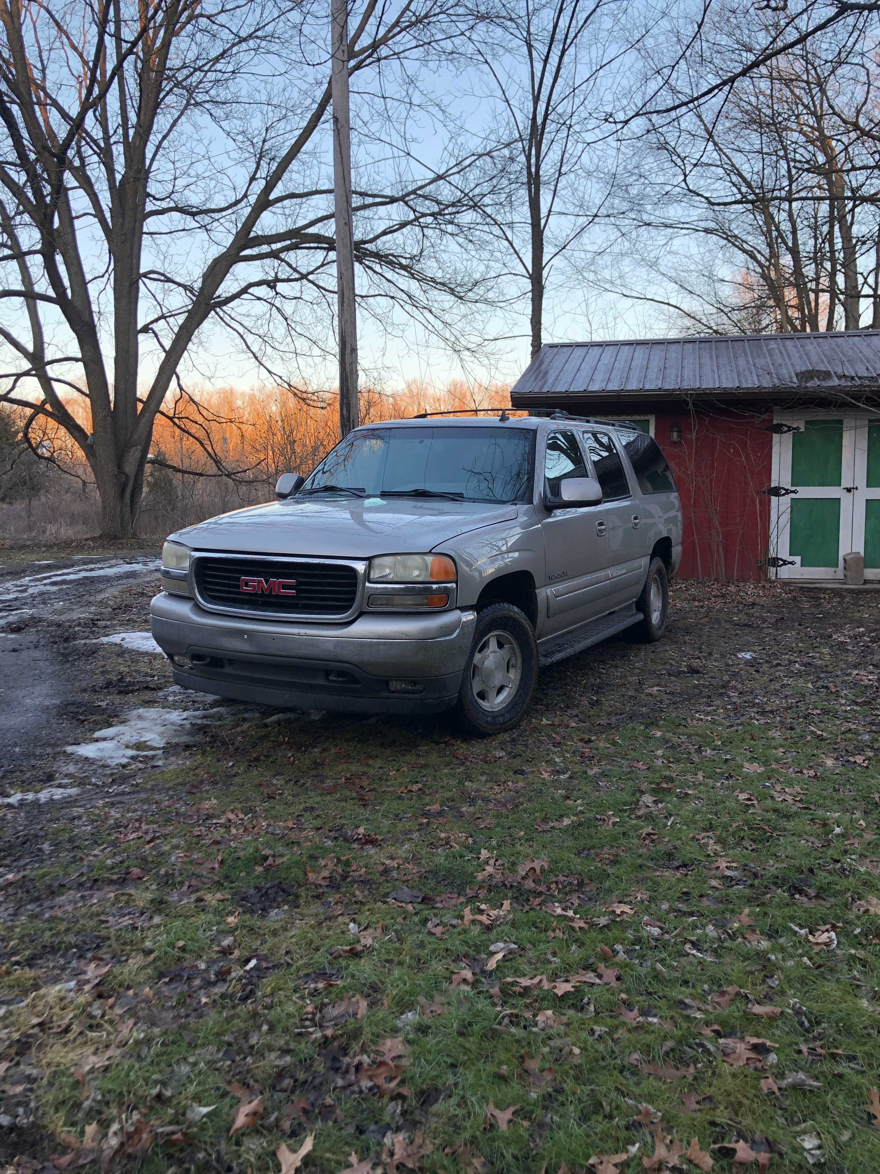 You can park by this outbuilding for the night.