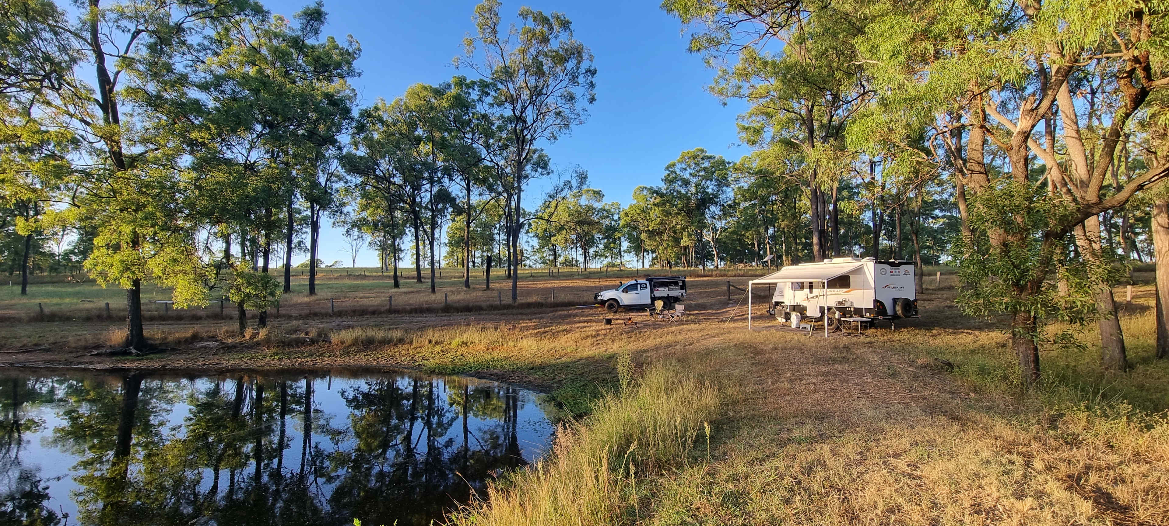 Camped at western end of dam wall