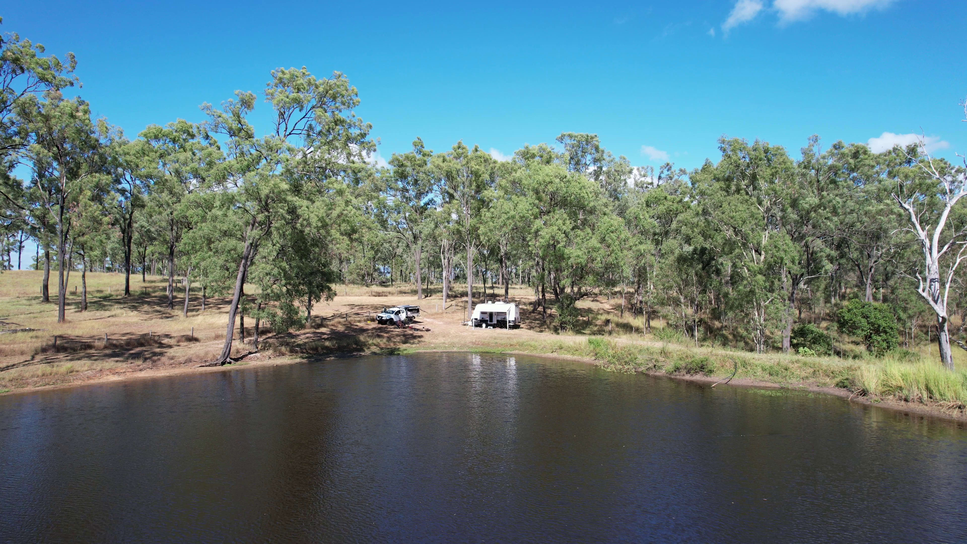 Looking west across the dam