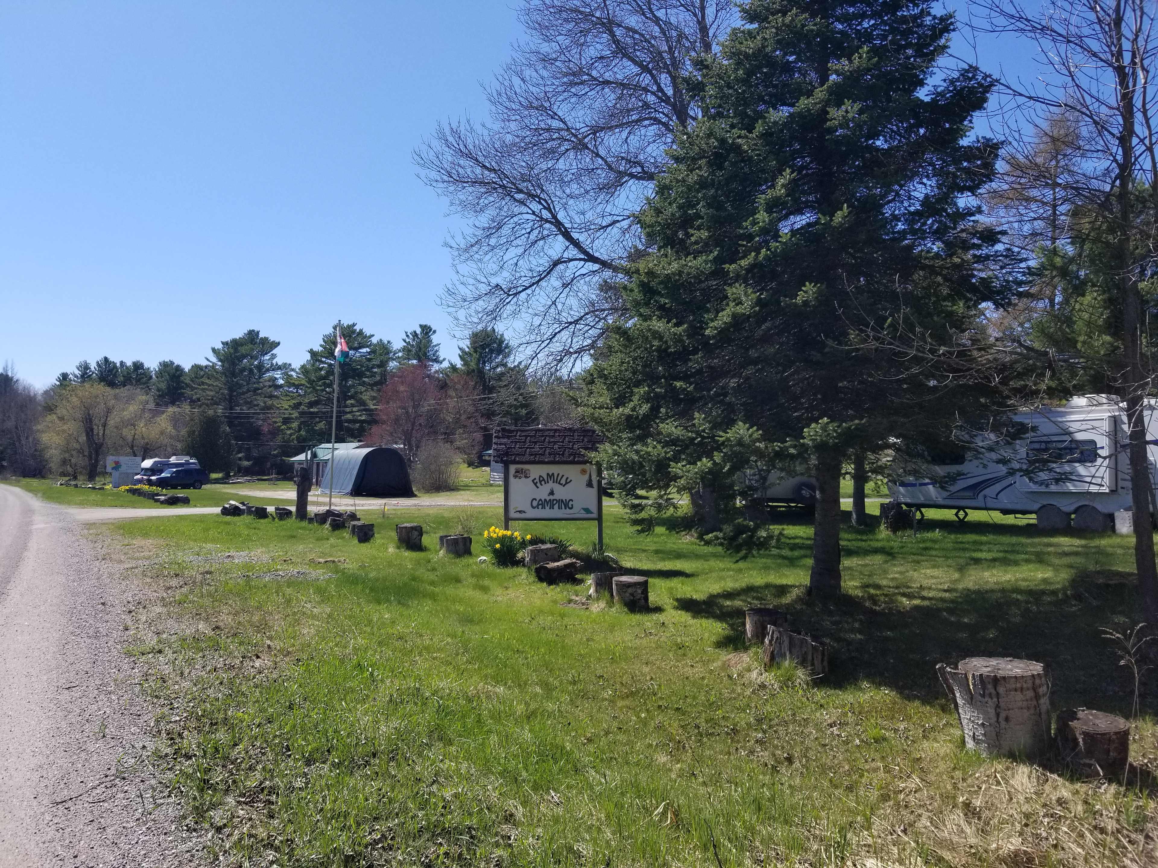 This is what you'll see from the road, approaching the property