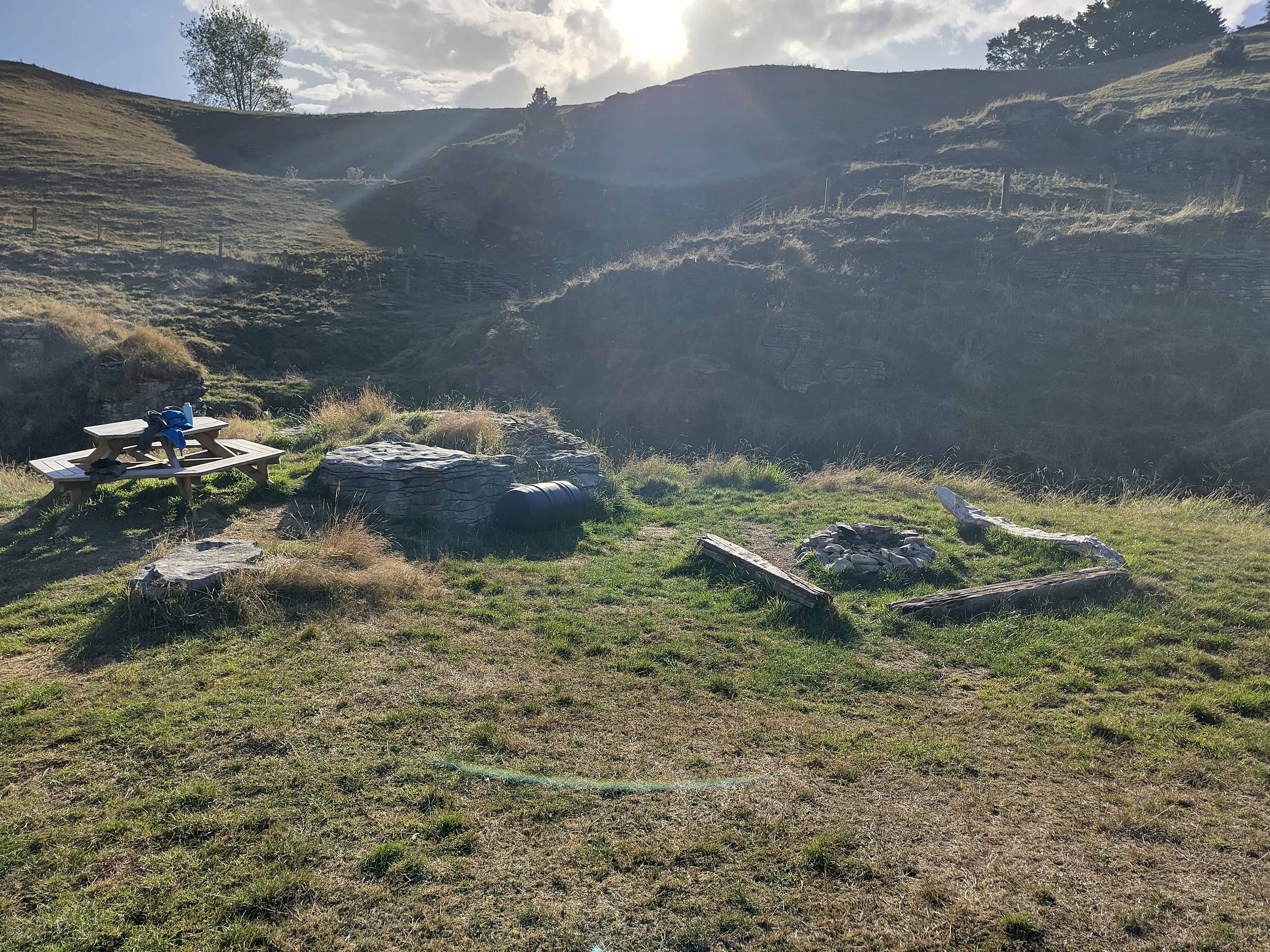 Picnic and fire area of river bends