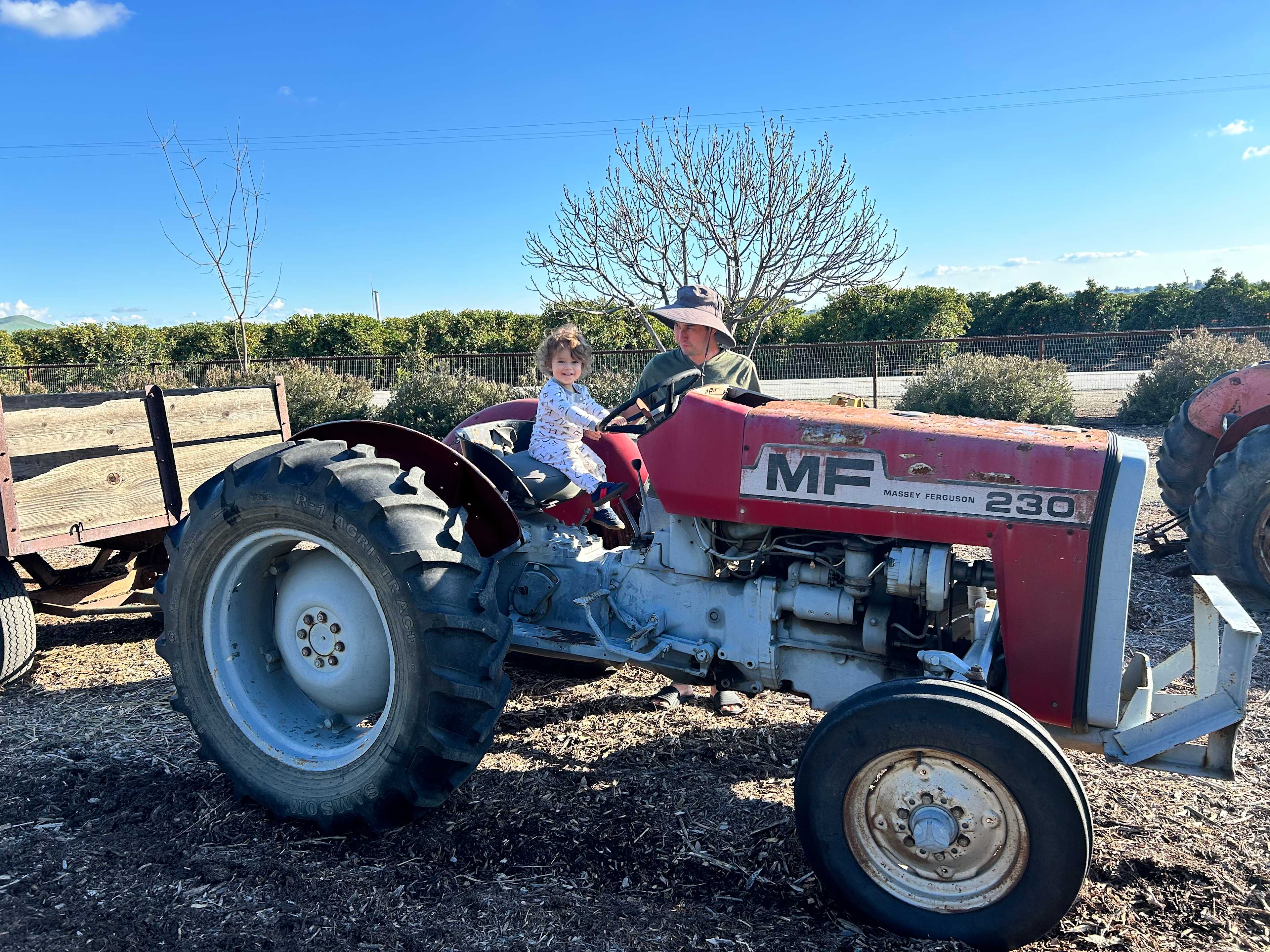 My son couldn’t get an enough of this tractor. 