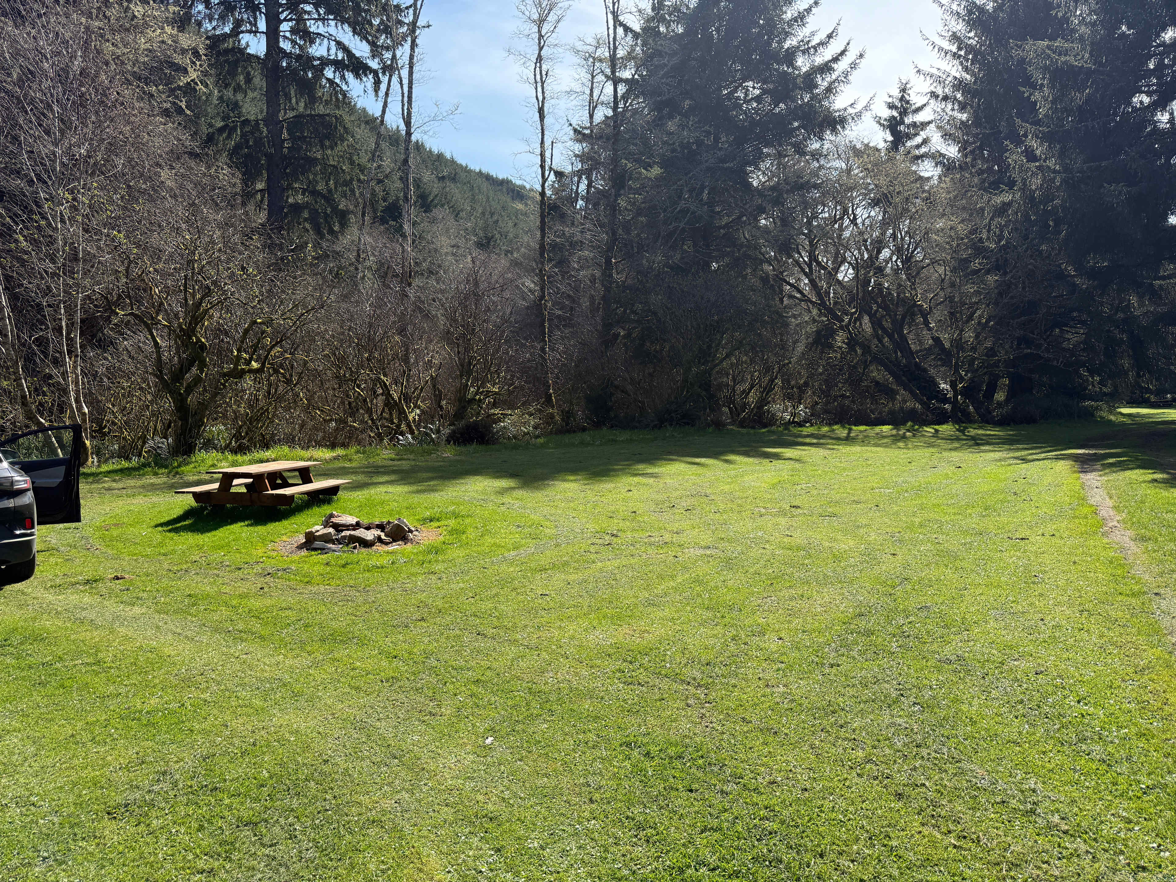 Fire pit near the yurt