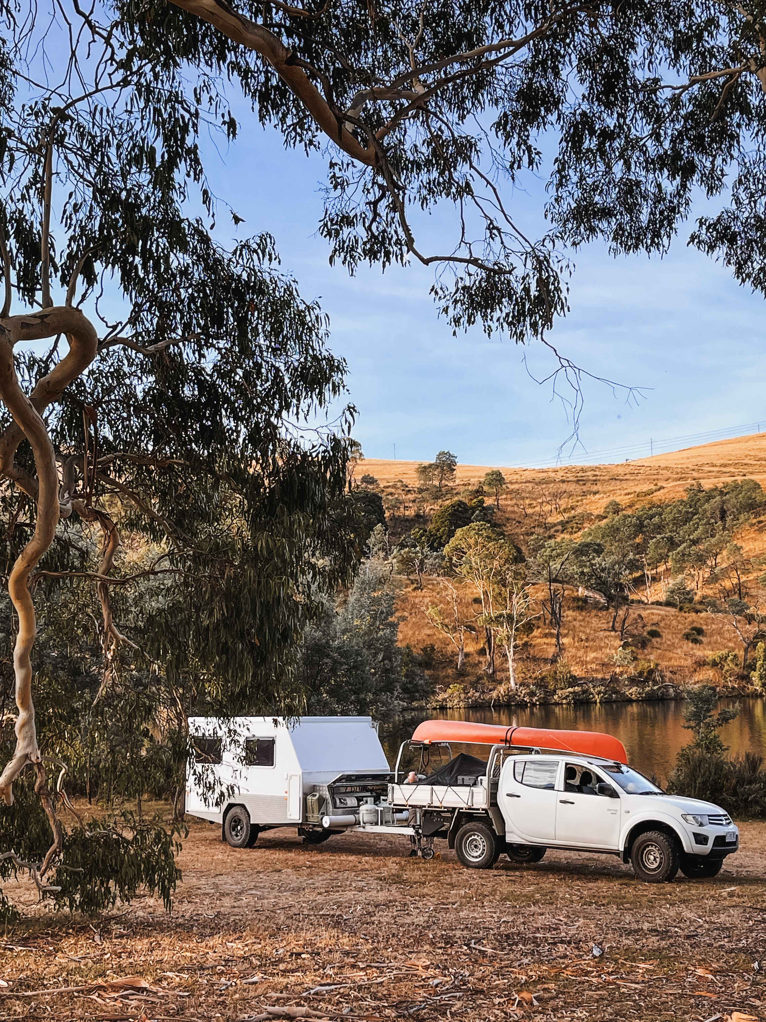 Camp site right on the water’s edge