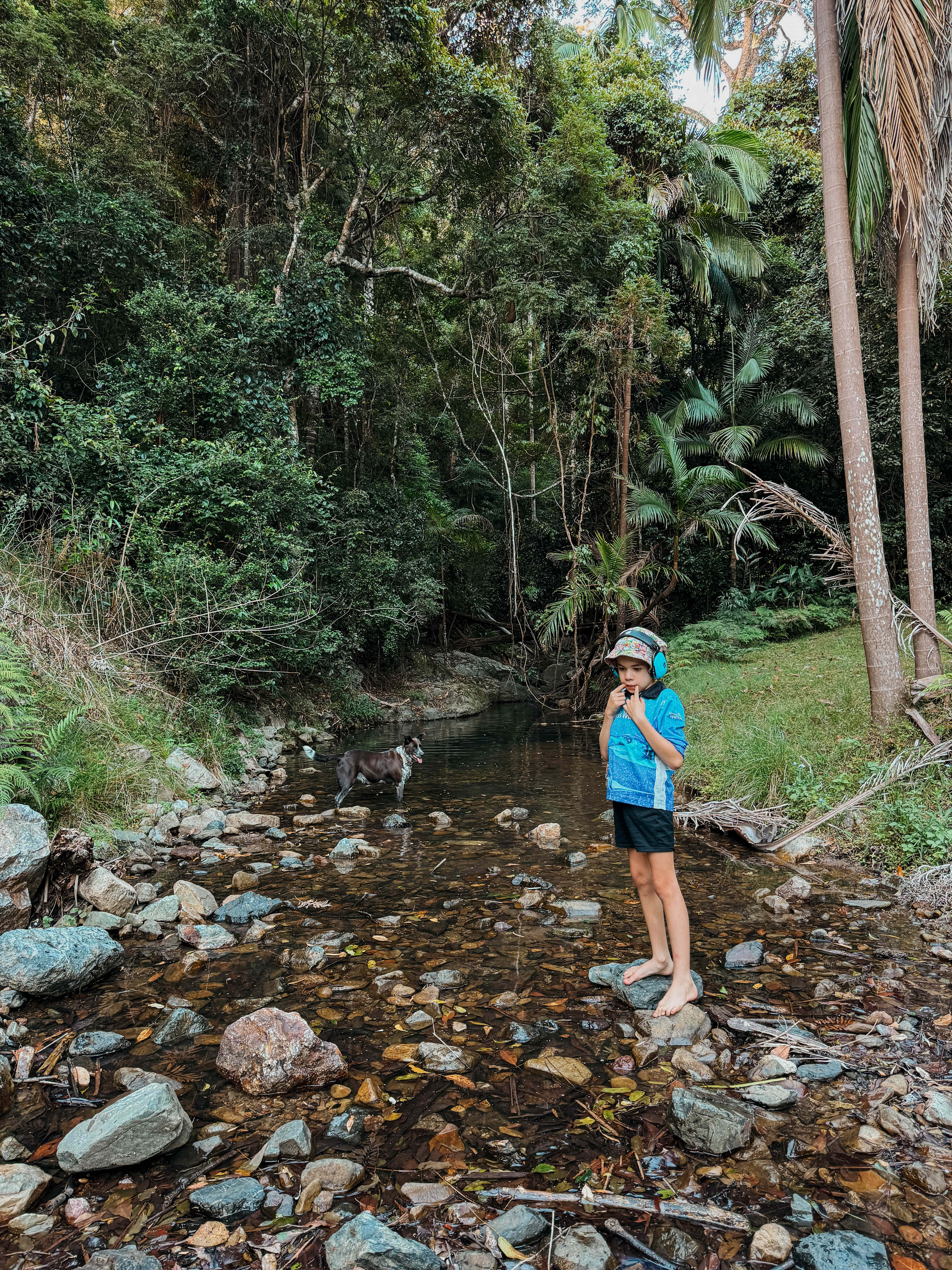 The little creek beside camp to explore in 