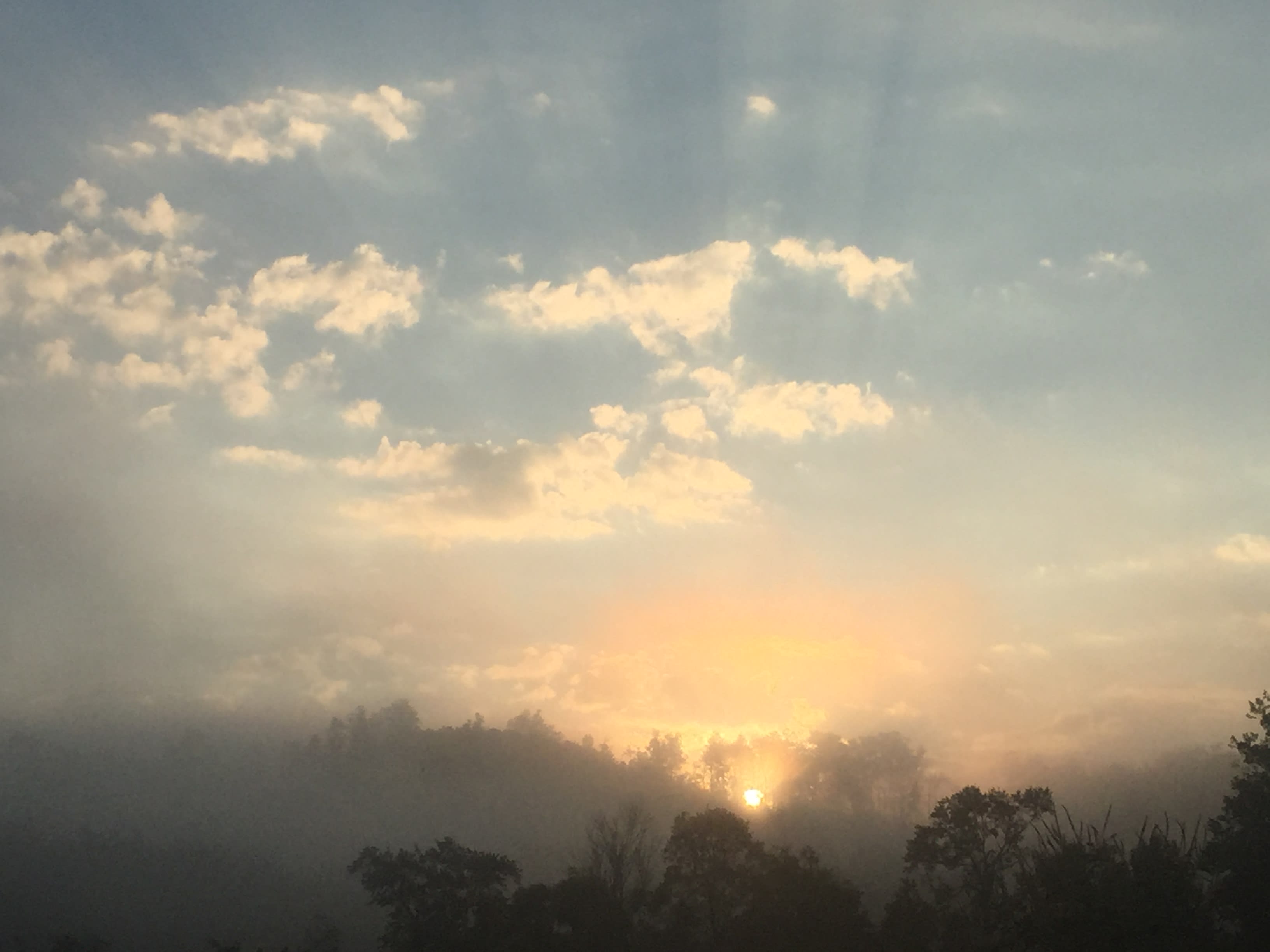 Beautiful sunrise over the Mountains 