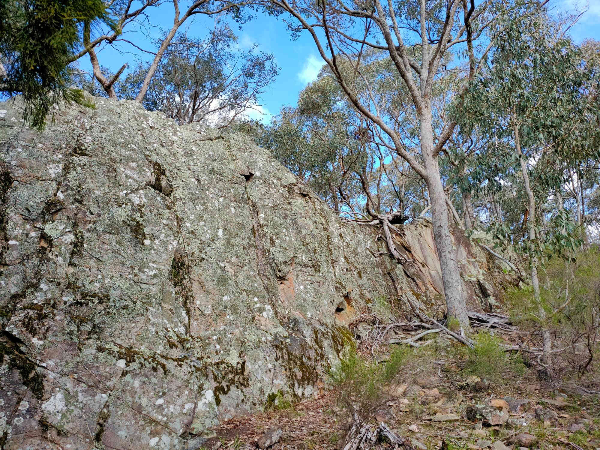 The property has a natural rock escarpment to explore 