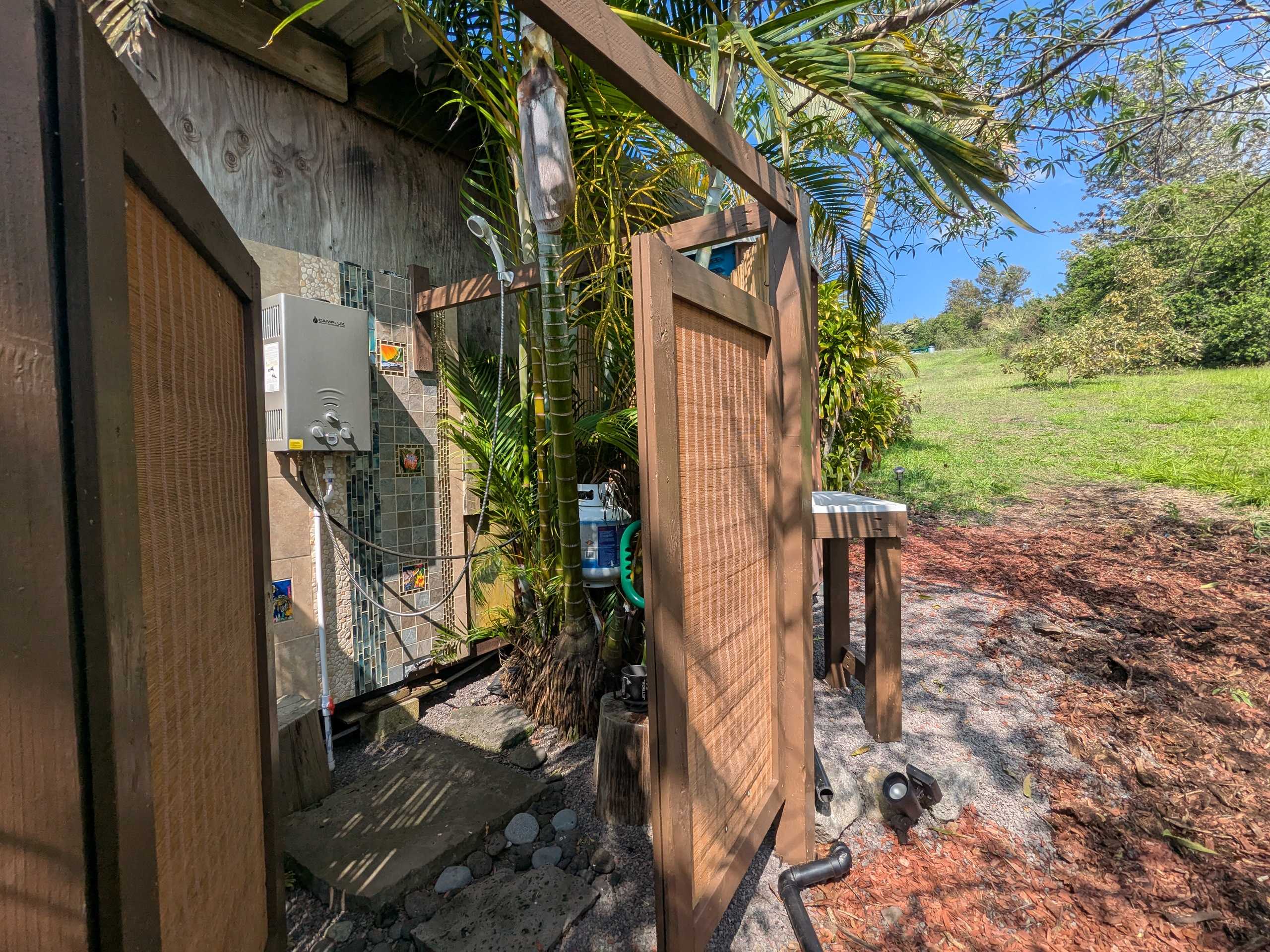 Outdoors shower 