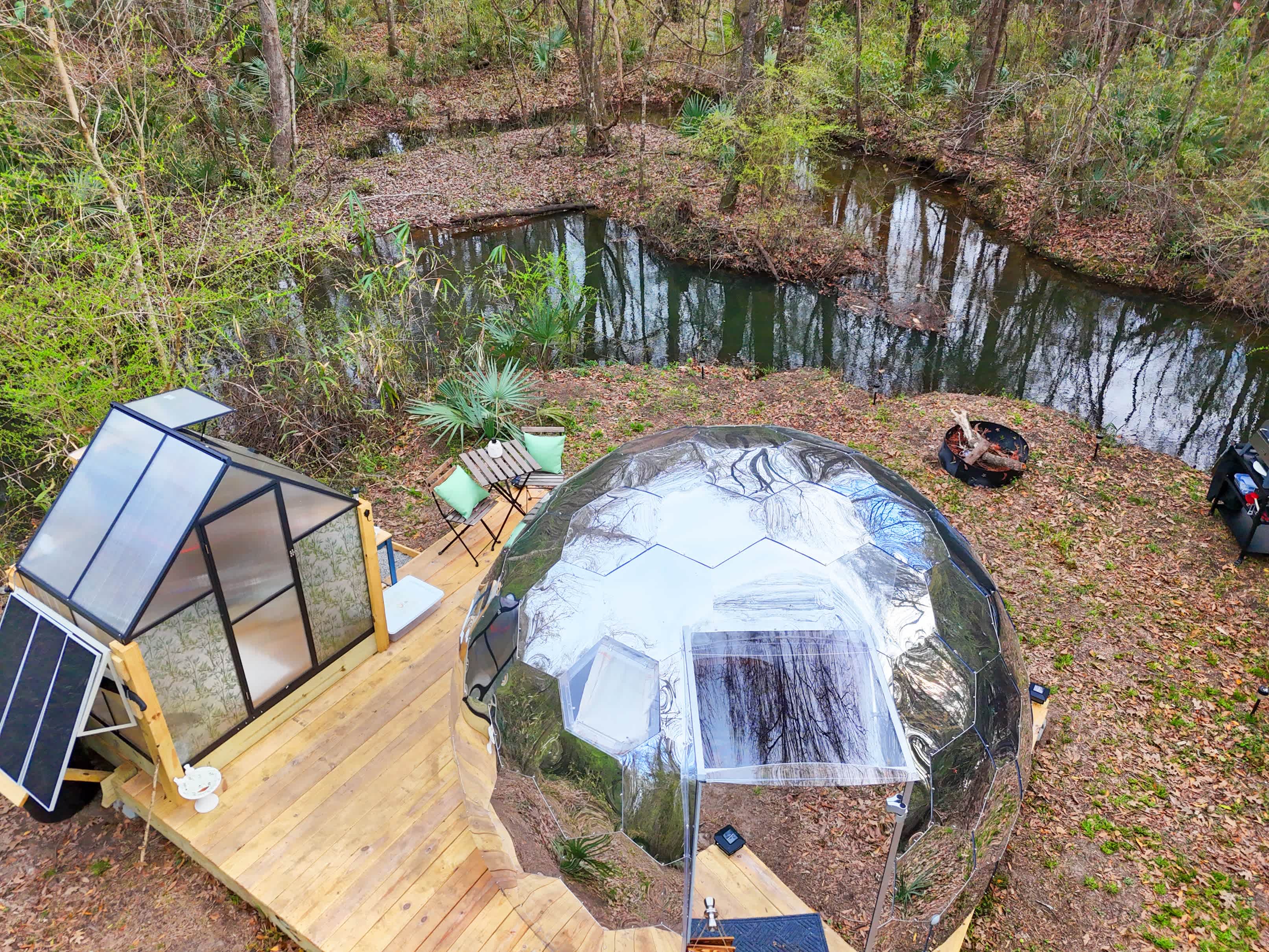 Arial view of the mirror dome. 