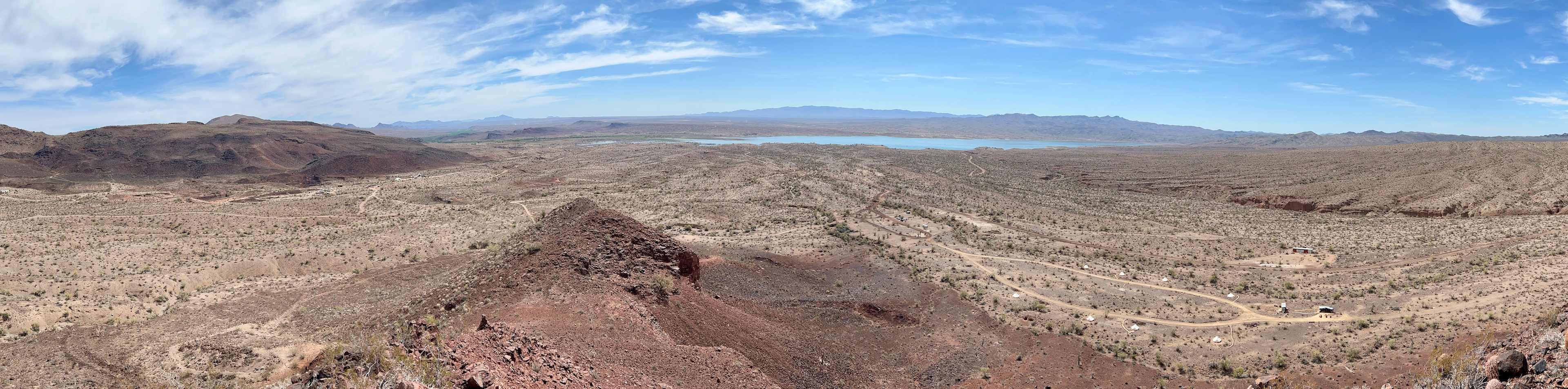Pano of the area from the mountaintop cross.  View is worth the hike!