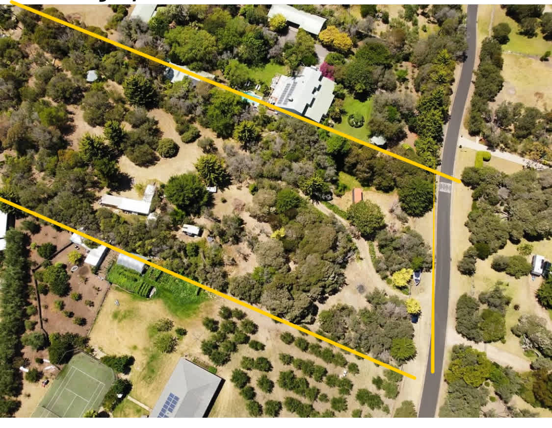 Here's a drone shot of the block i the yellpw lines. Once you drive through the gate the large space on the left is a powered site, 100 m cable needed