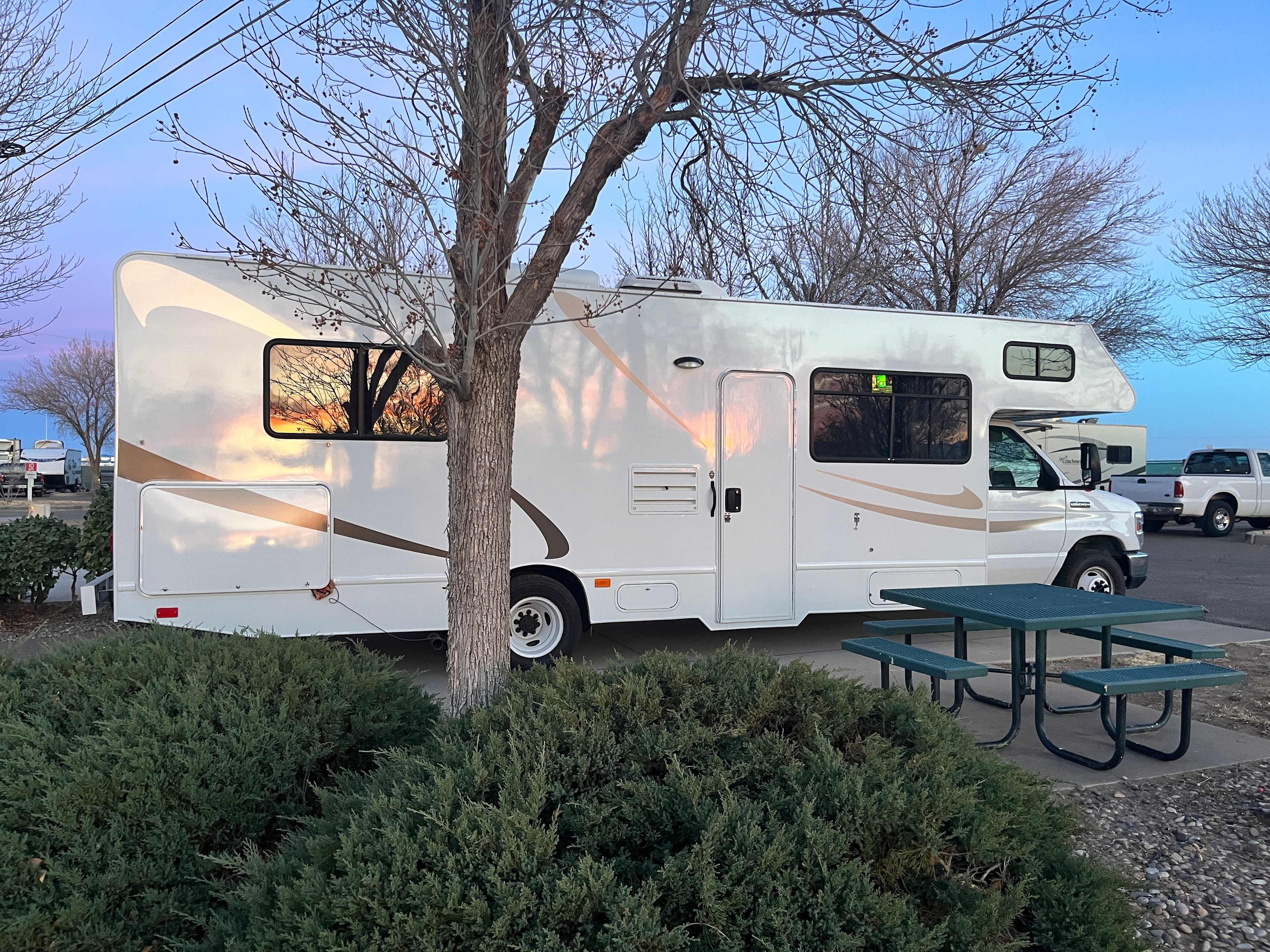 Sunrise at our campsite 