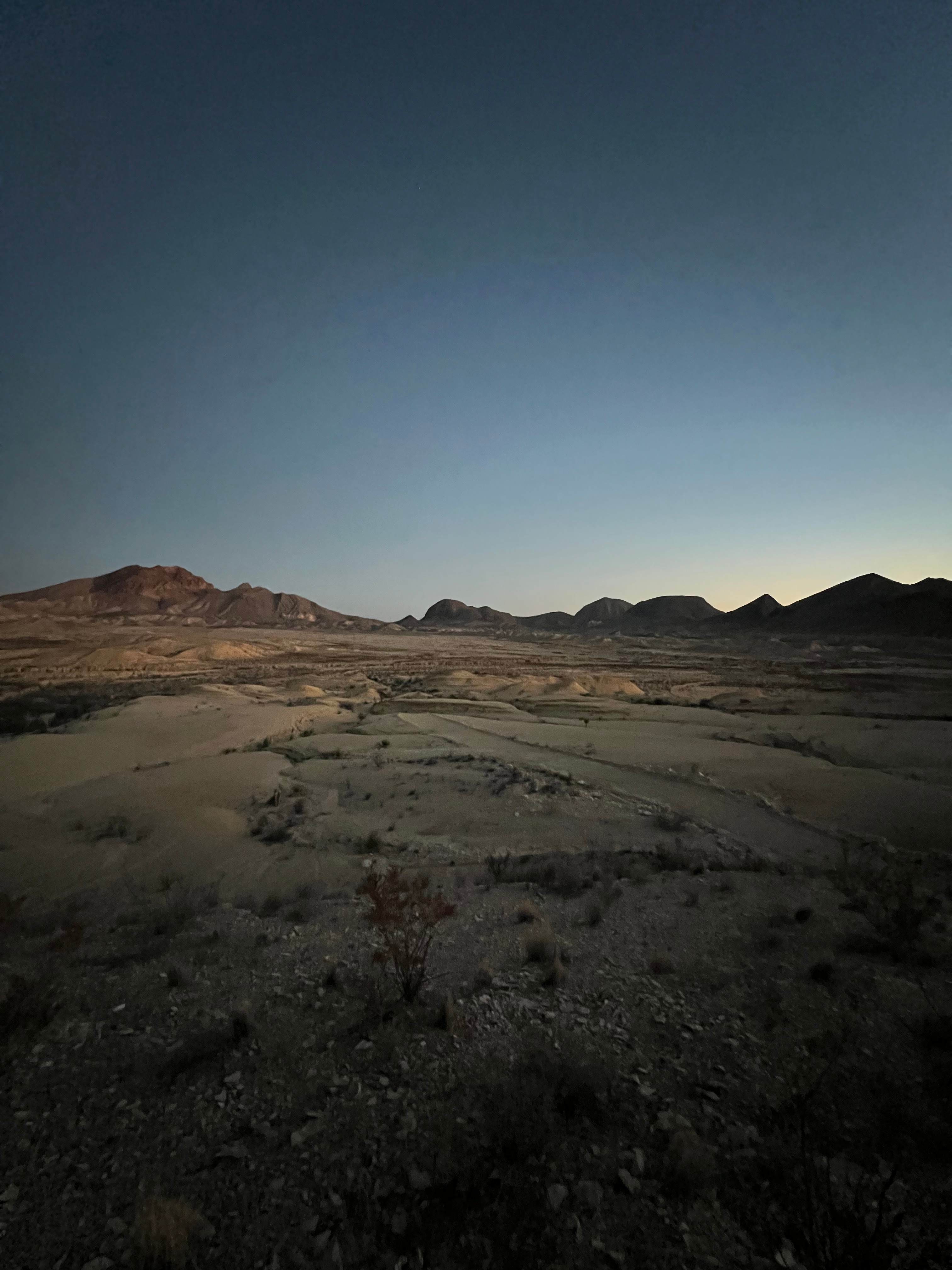 View from site 6 waiting for sunrise