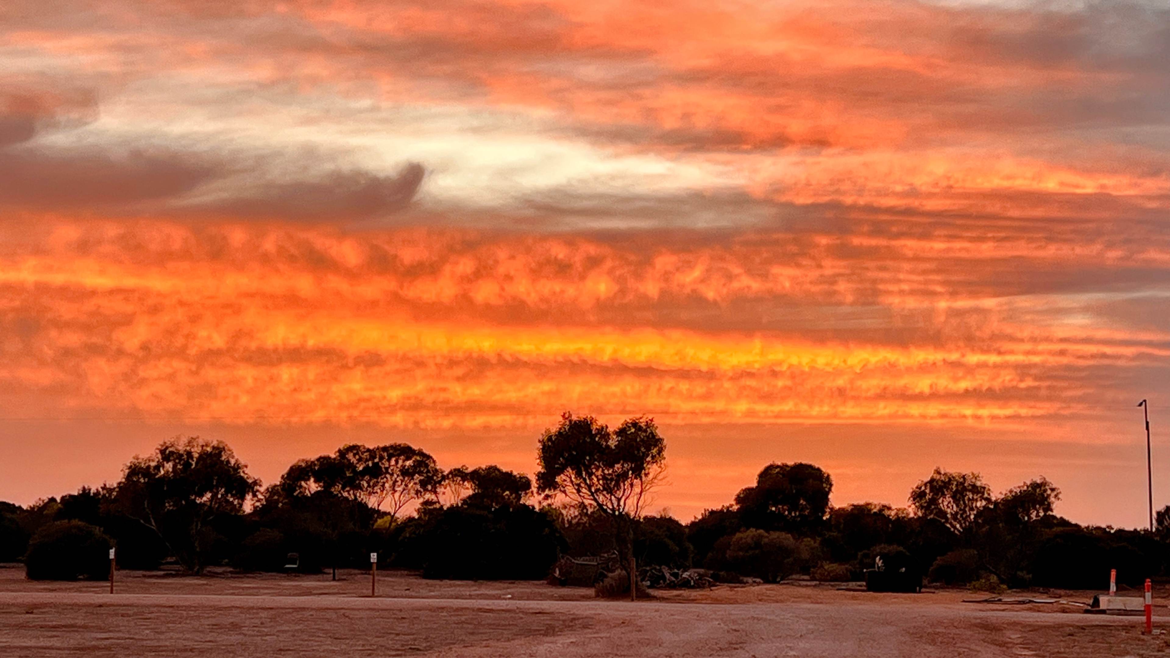 Sunrise over the campground 