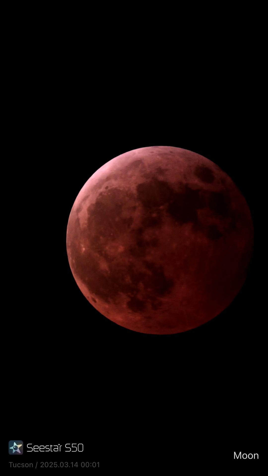 total lunar eclipse as seen from pesha's place