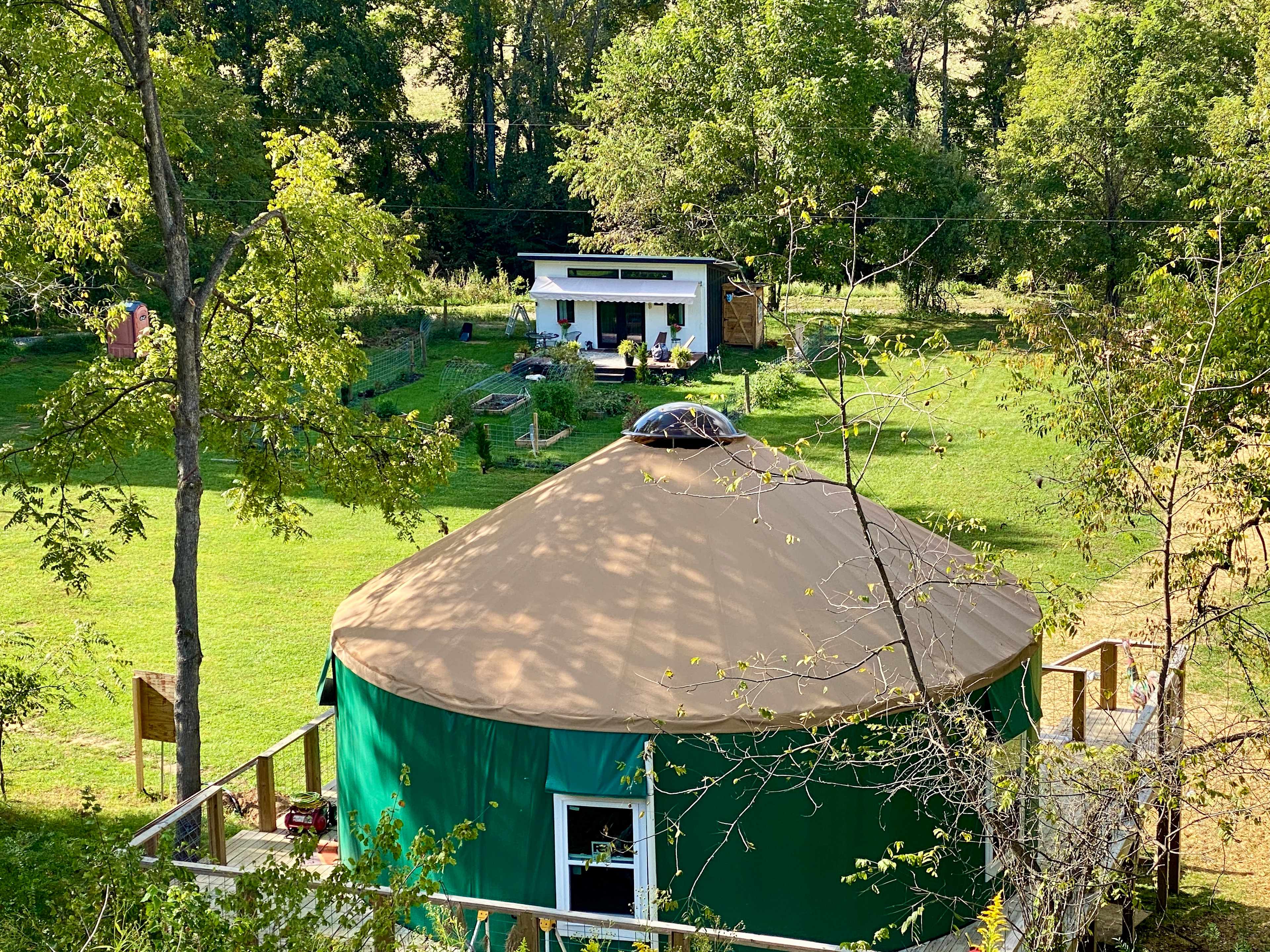 The garden house sits just beyond Chestnut Creek. In a few steps behind The Garden House, is Chestnut creek - ideal for tubing or fishing. 
