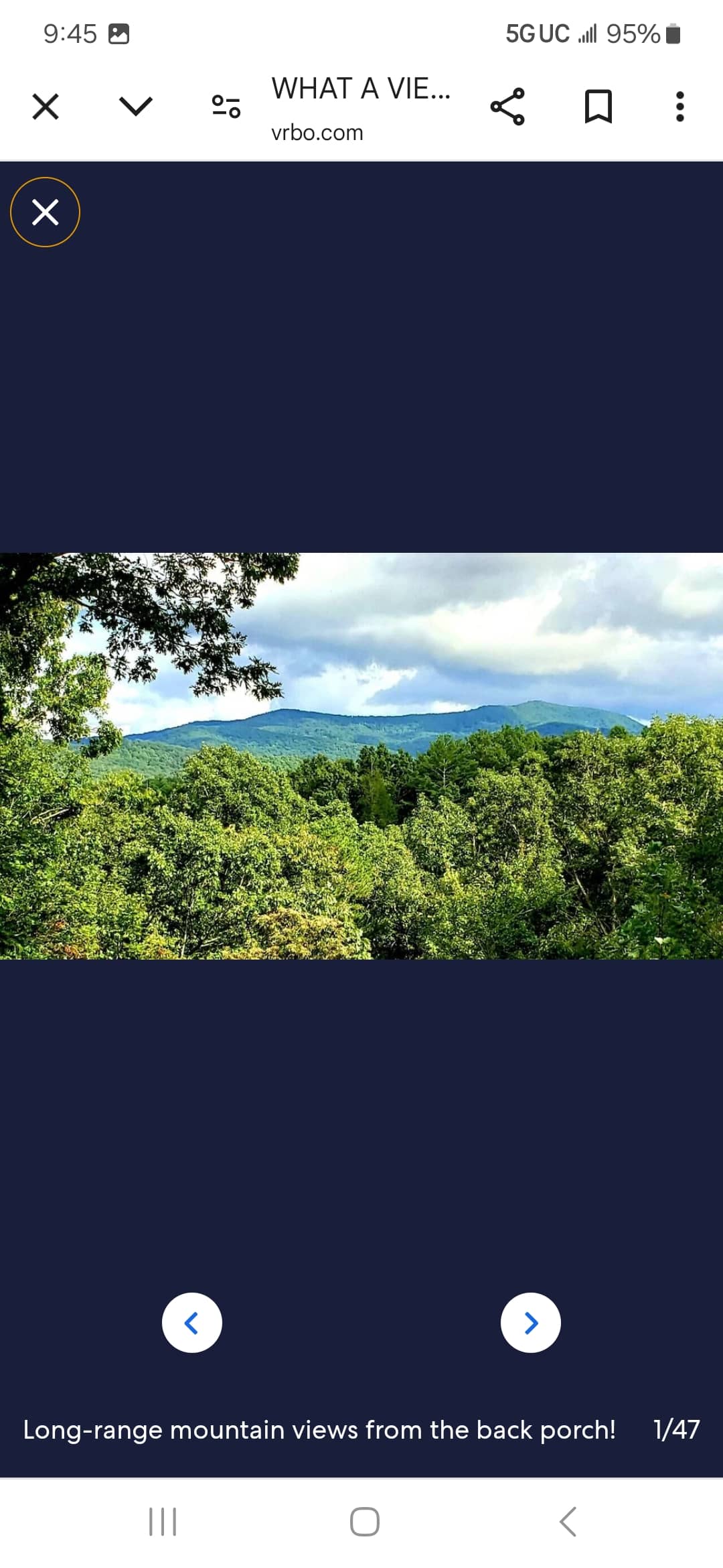 Long-range mountain views from the covered back porch!