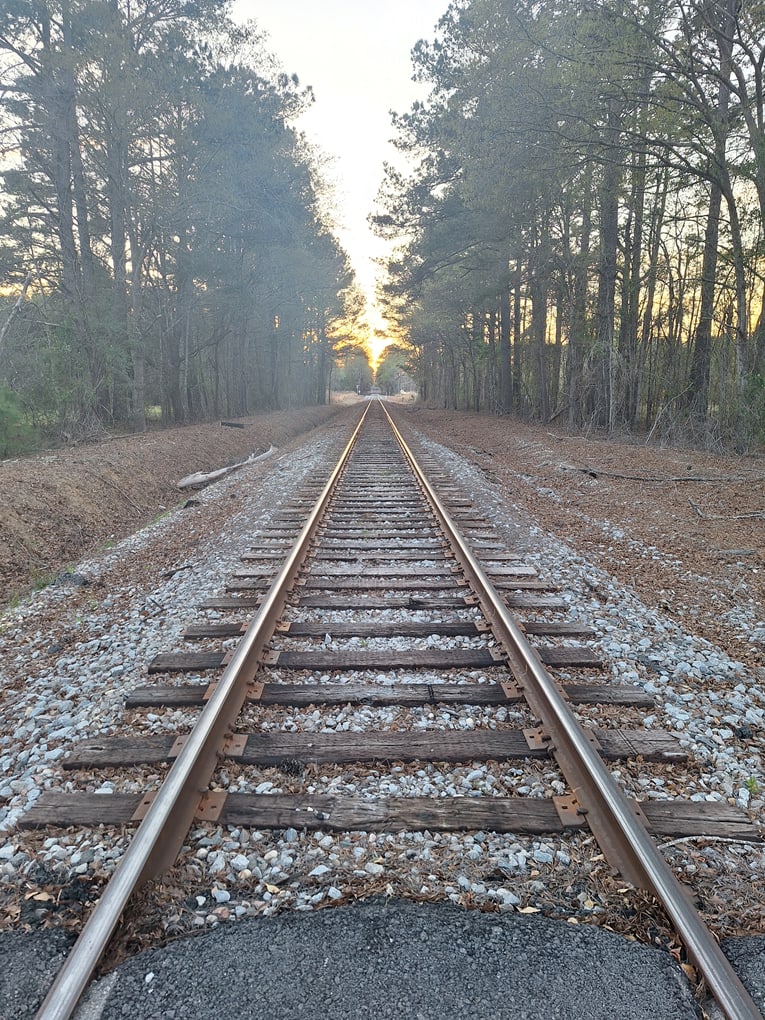 Train tracks easy to visit from camp site