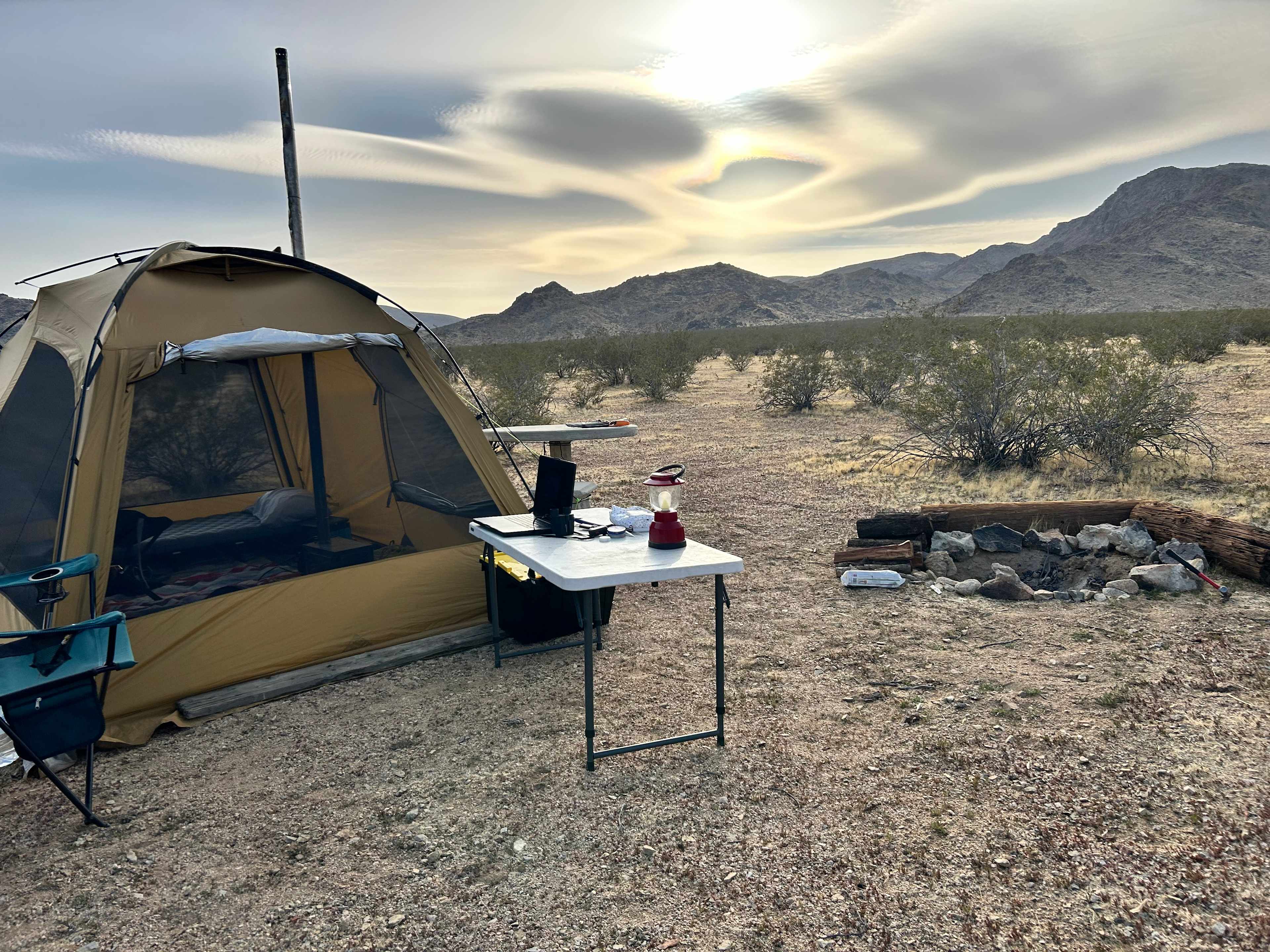 Mojave Moonlight Camping