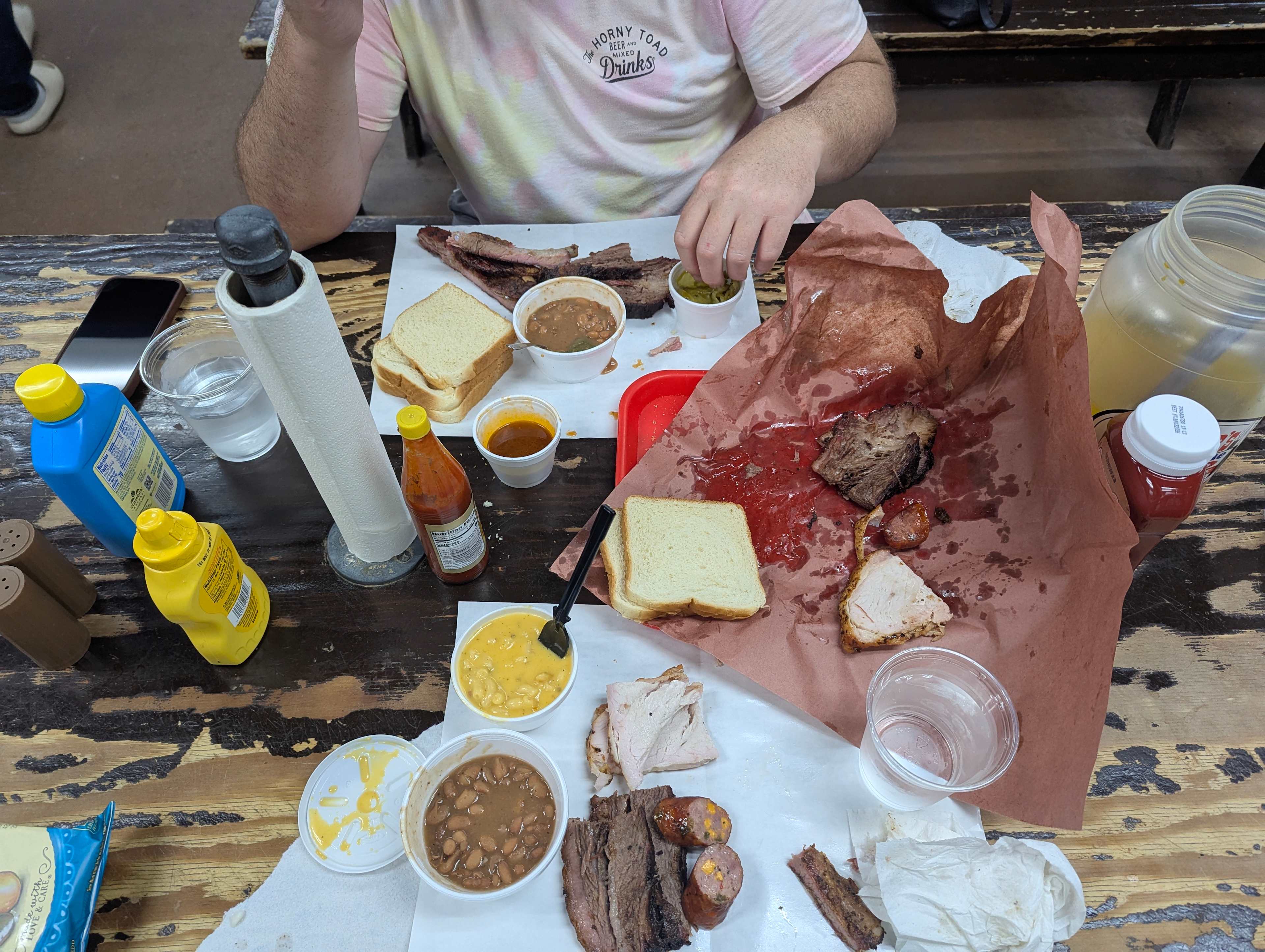 Authentic Texas BBQ at the original Cooper's BBQ. A must stop! 