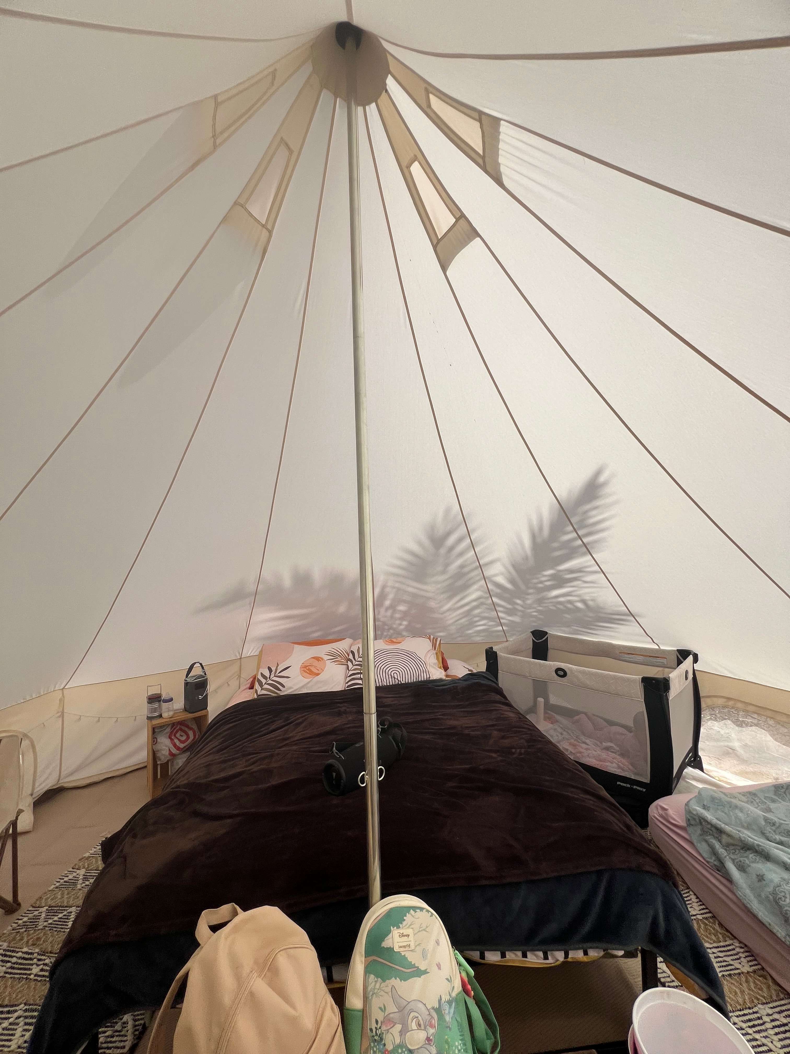 a pack and play and twin inflatable fit