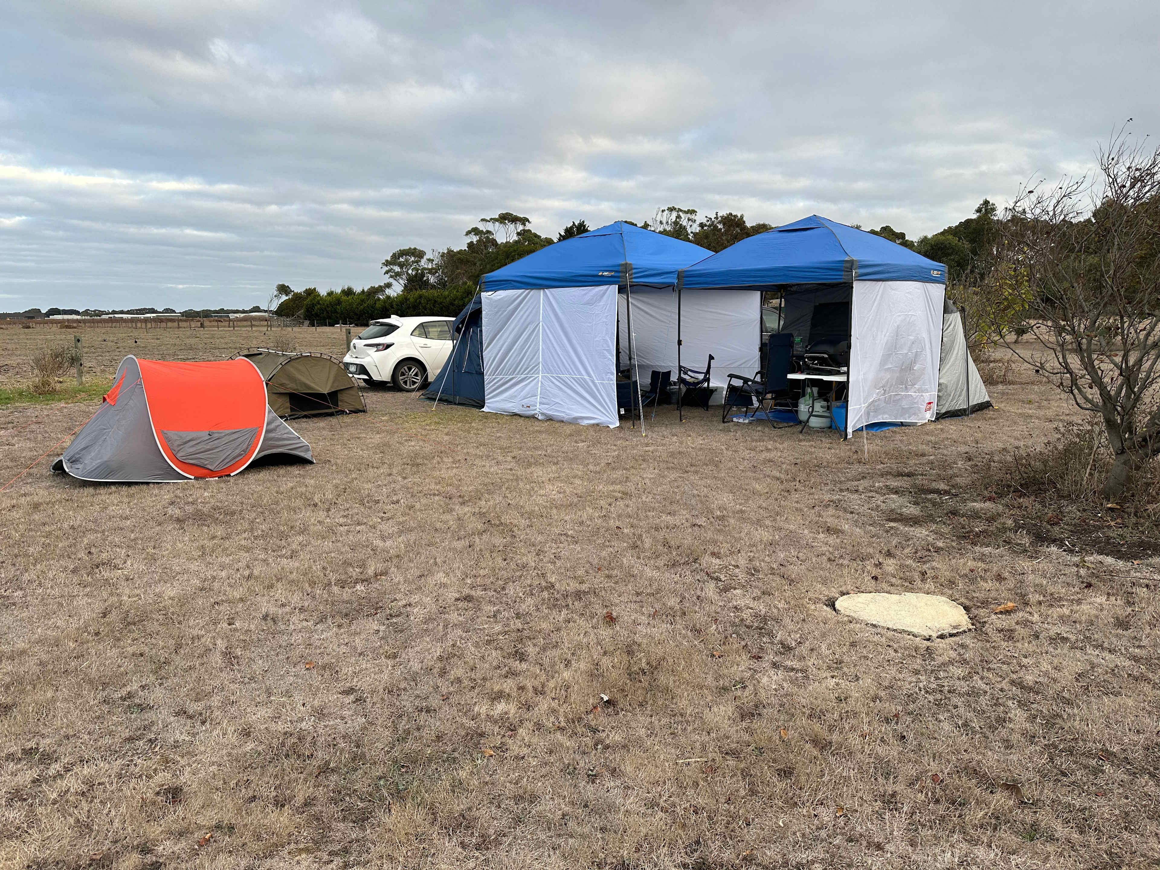 My set up at this campsite! Happy all around! 