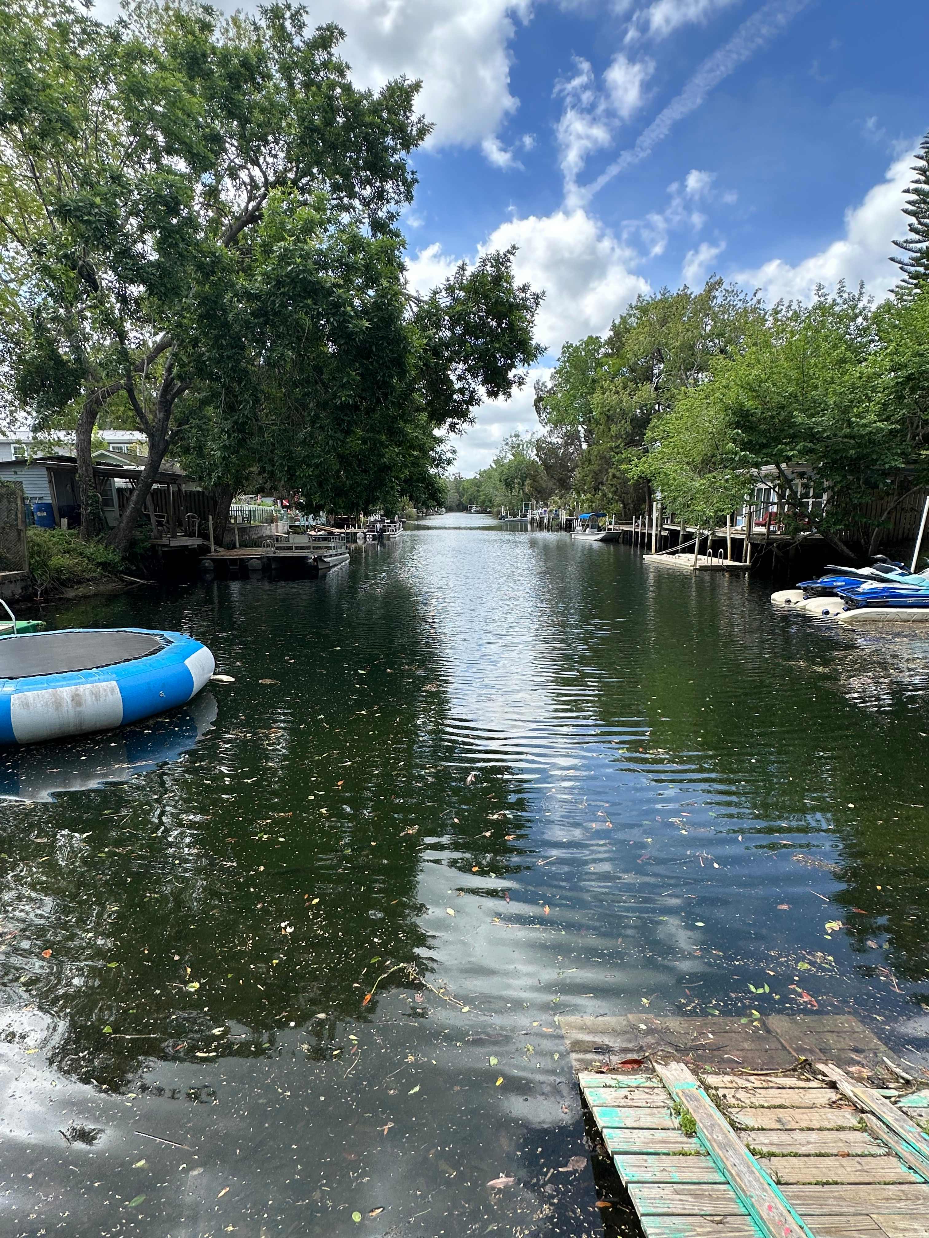 Straight out to the main channel