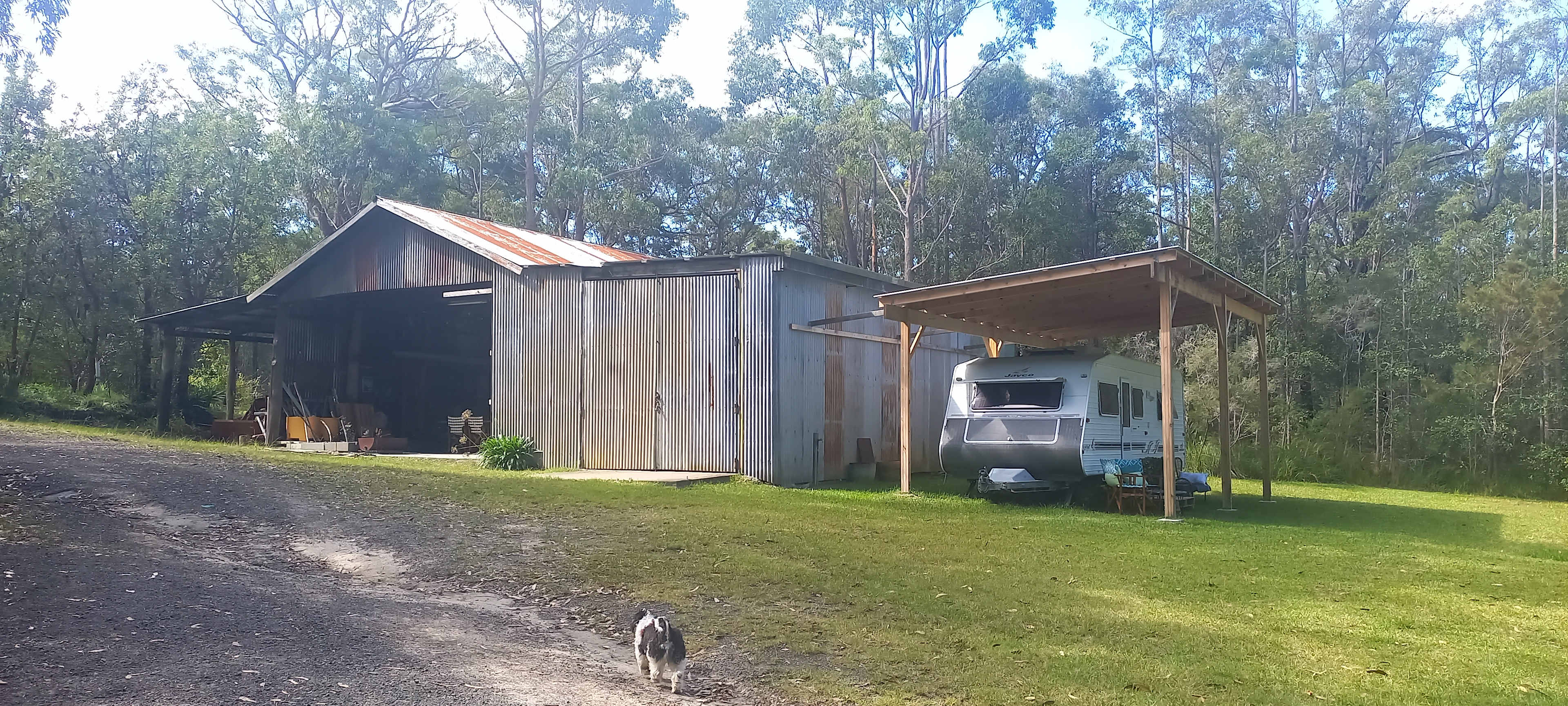 Communal space & on site van.