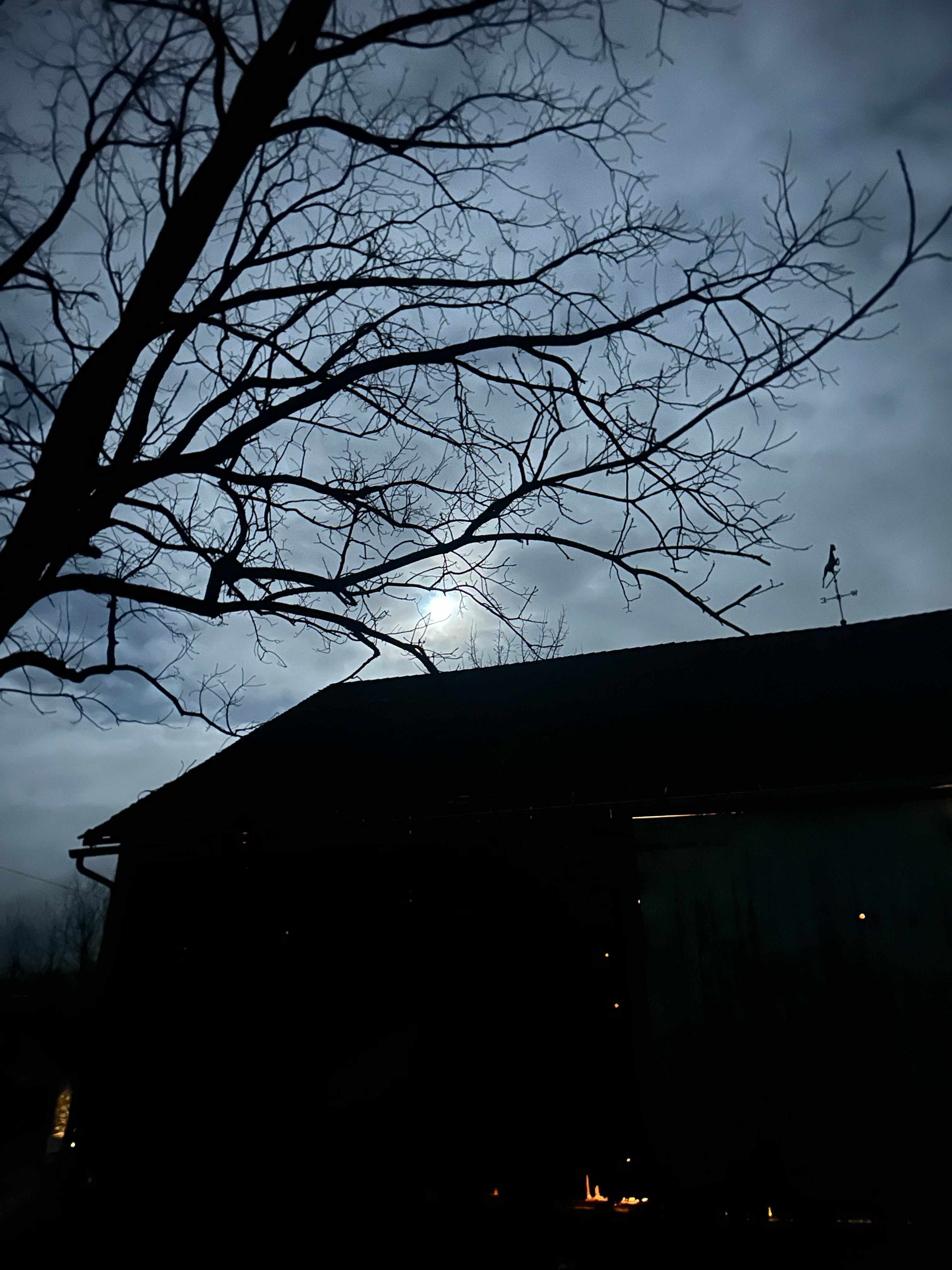 Full moon over the barn!