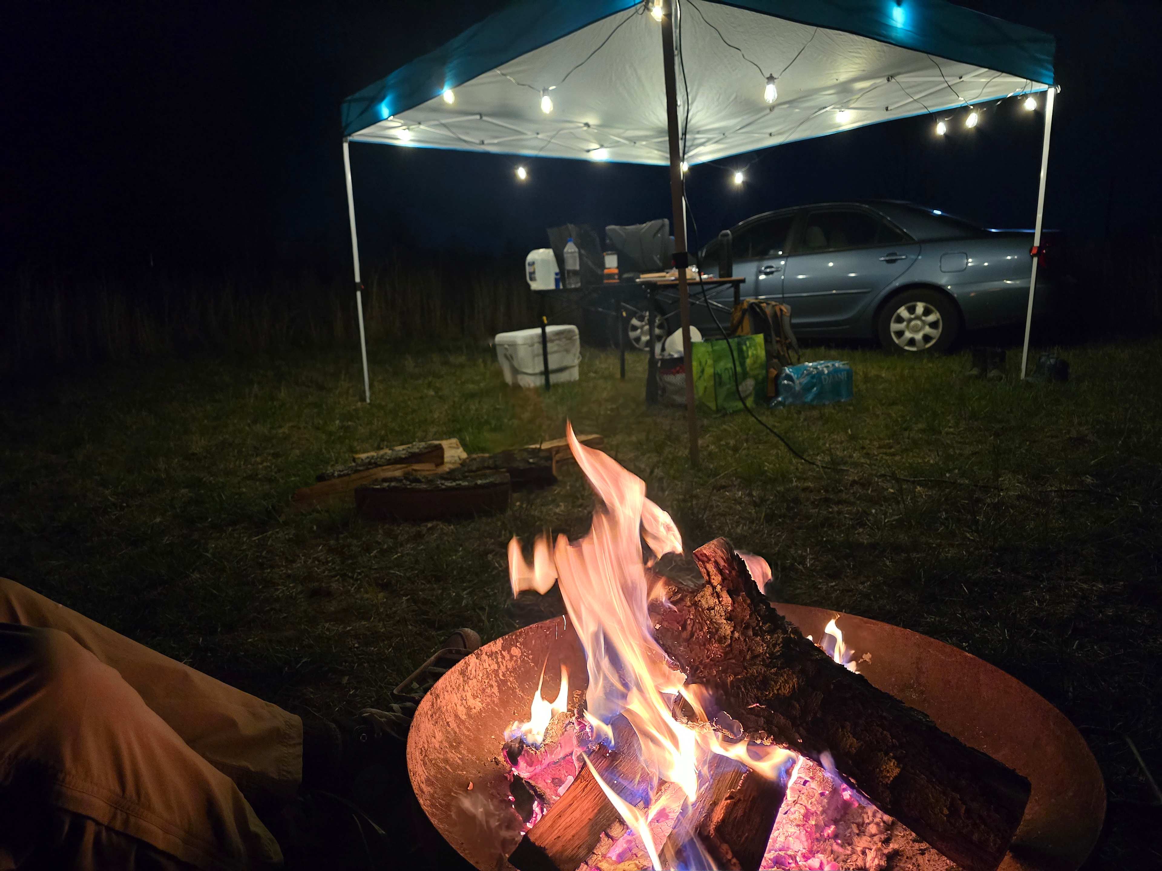 Hanging out by the fire