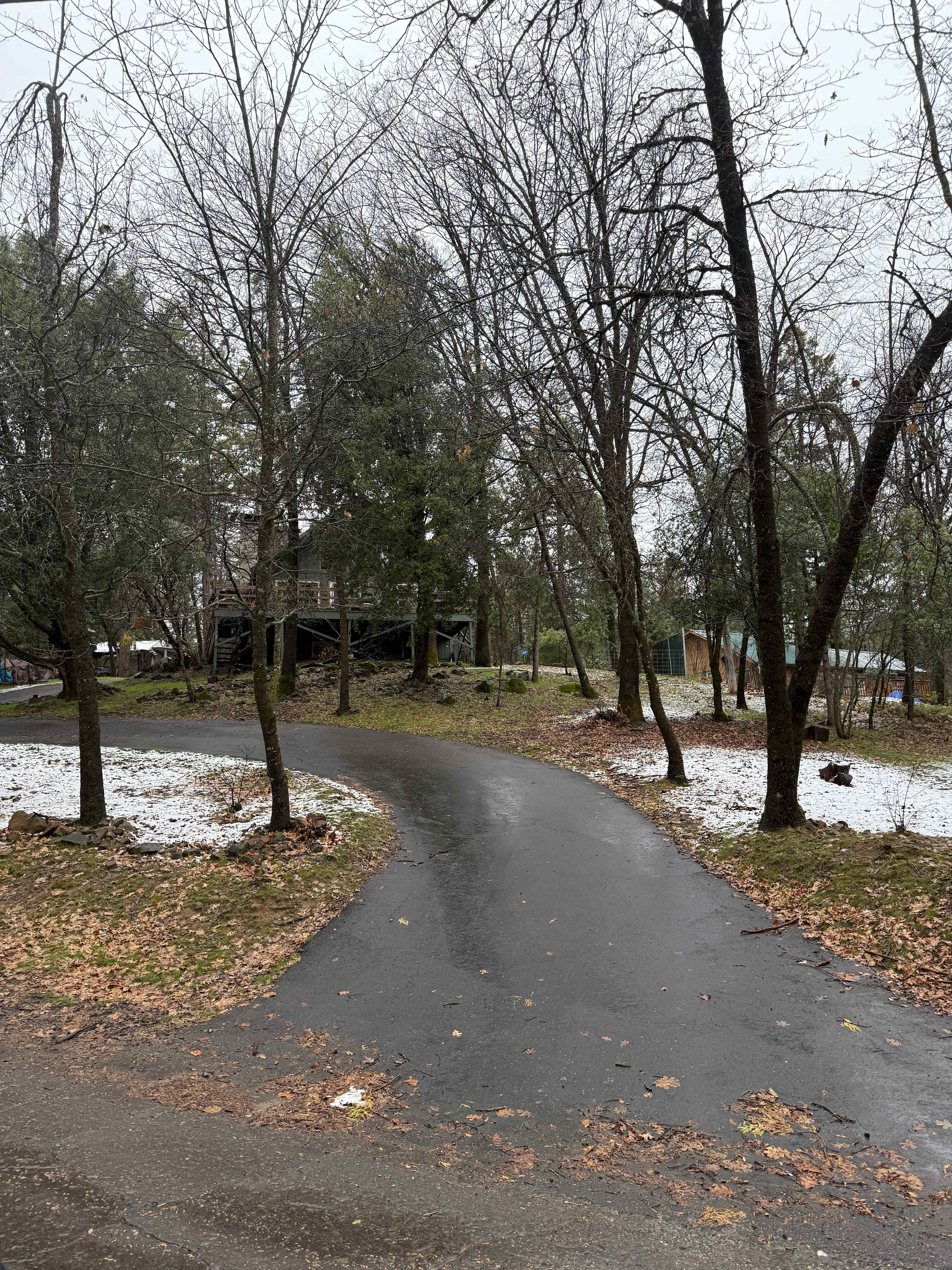 From the street view with lots of parking for boats or RV