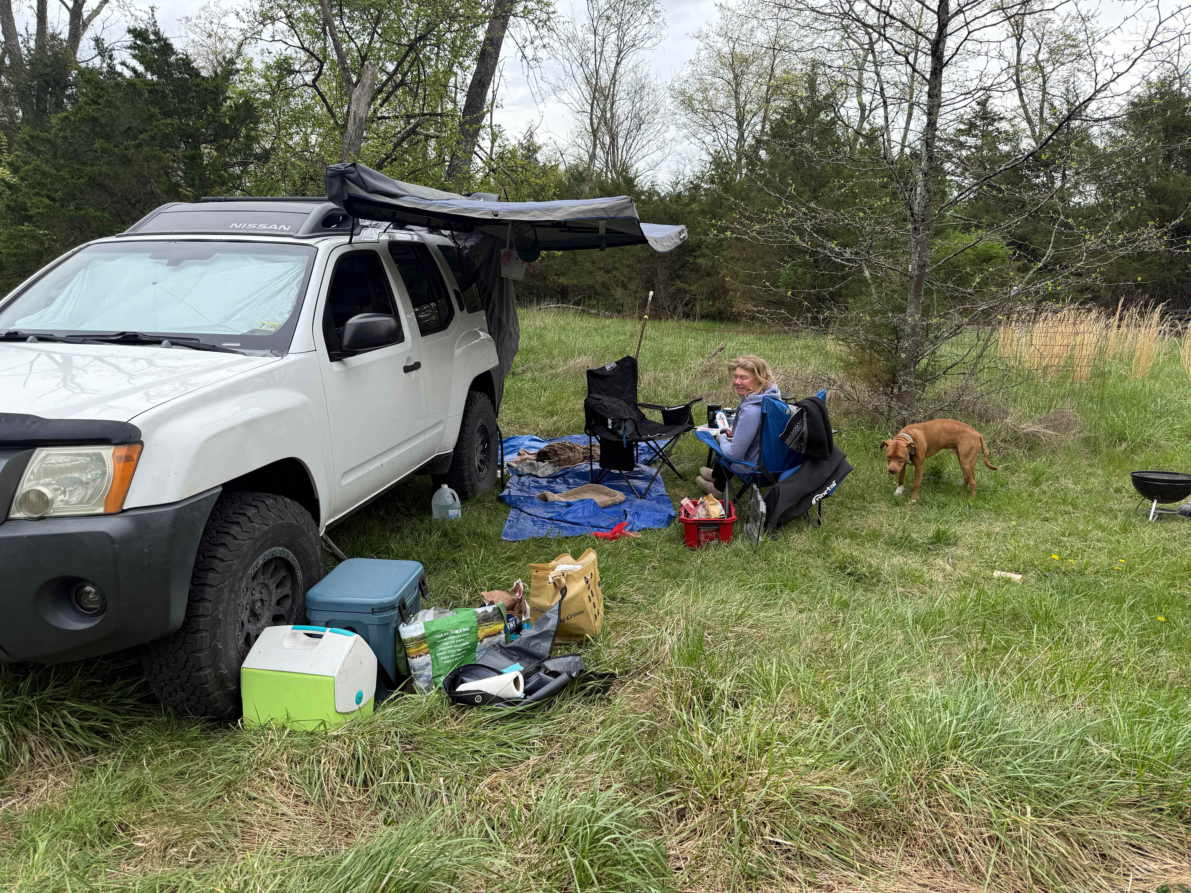 Camping with my Easter Bunny