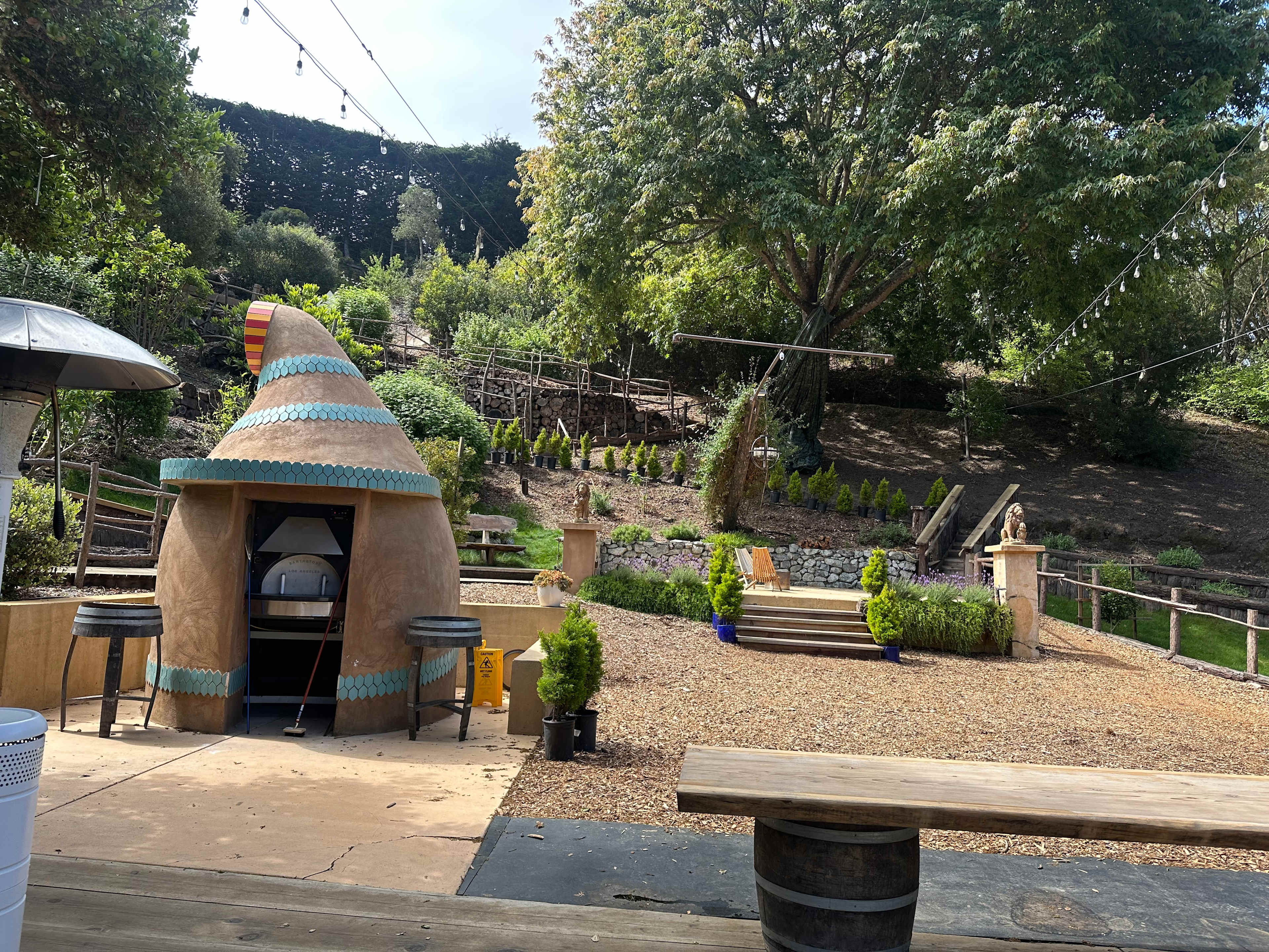 Pizza oven and grounds 
