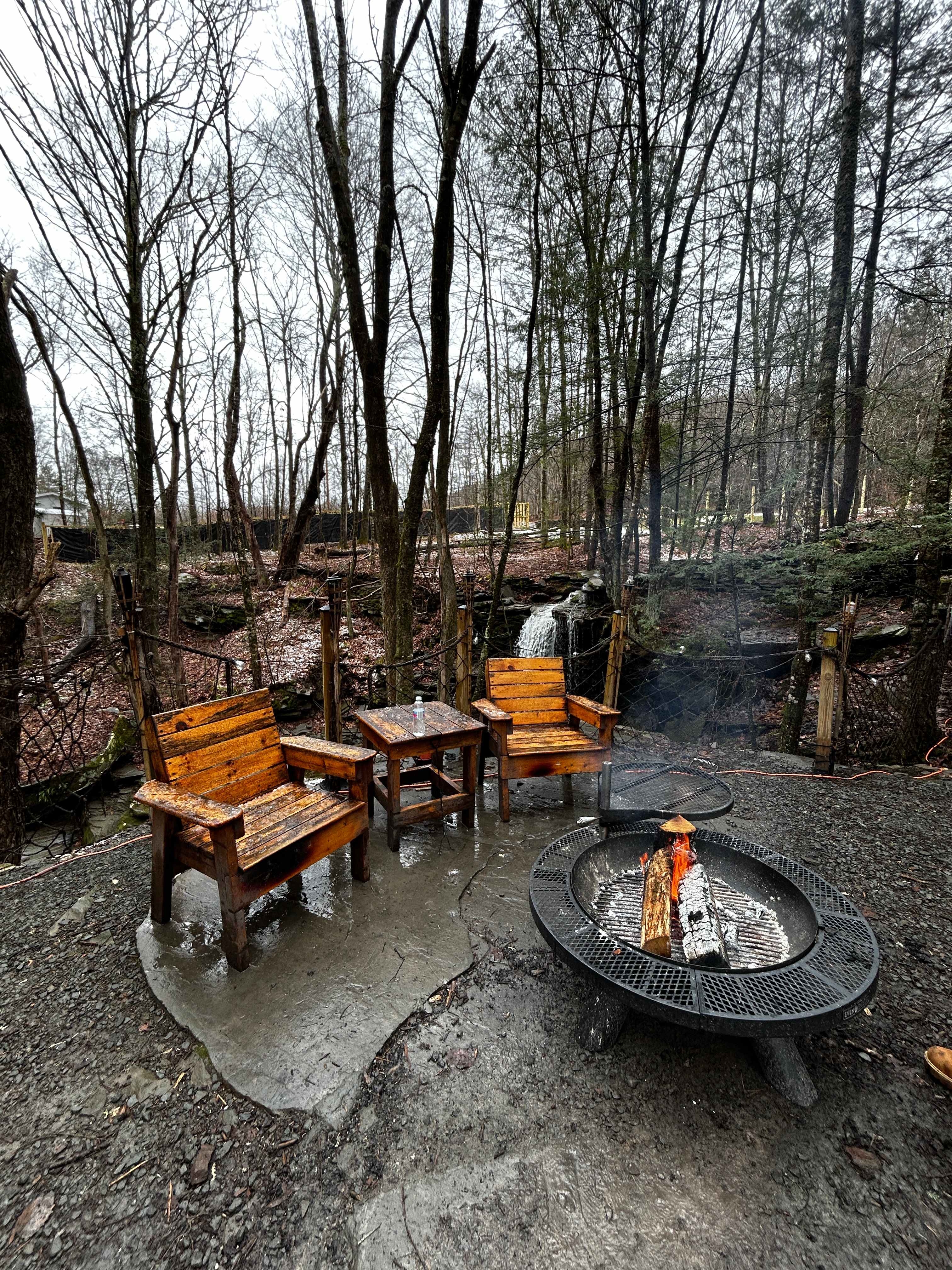 Glamping Tent Overlooking Waterfall