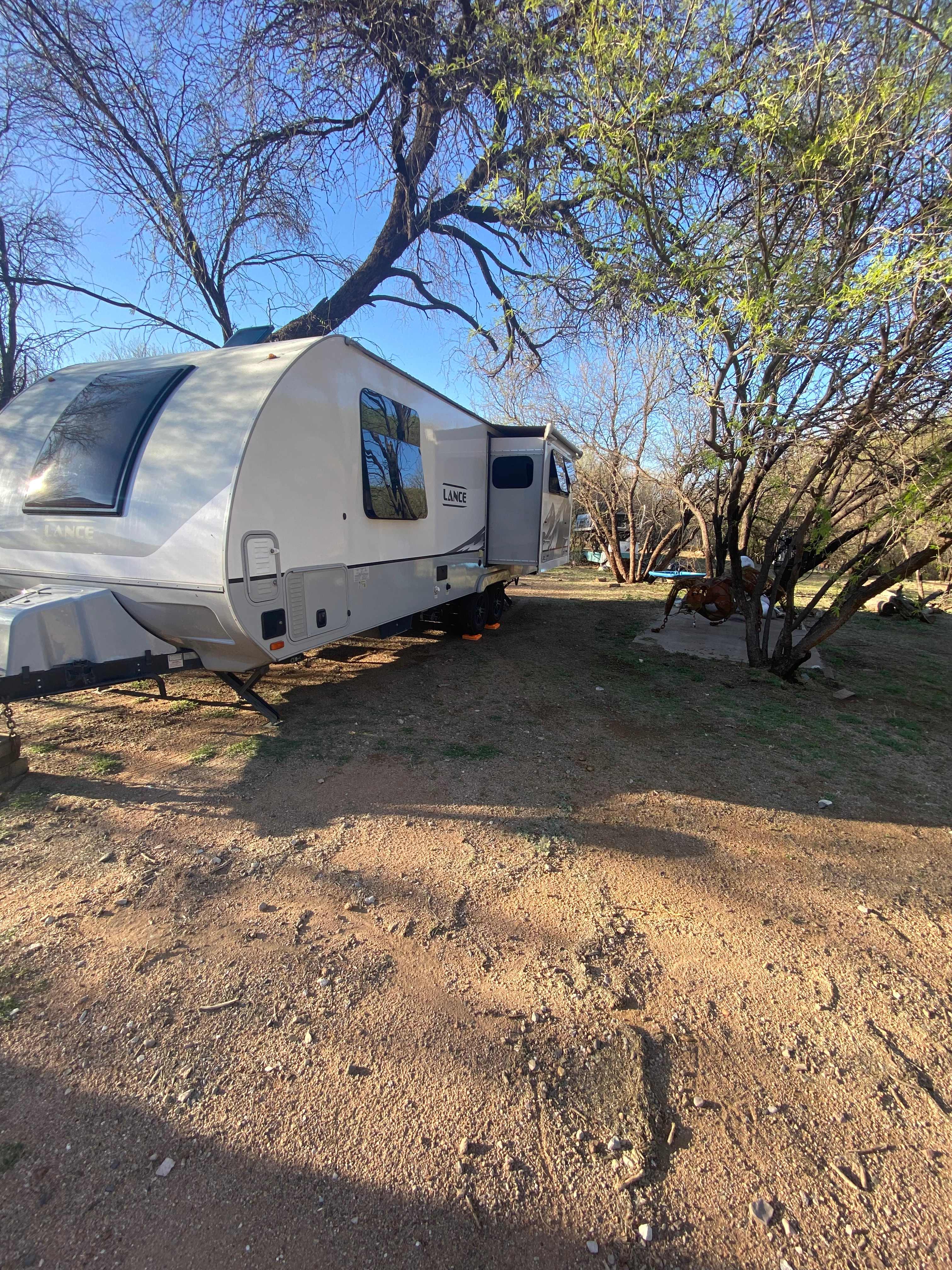 Beautiful shade under the Mesquite trees. 