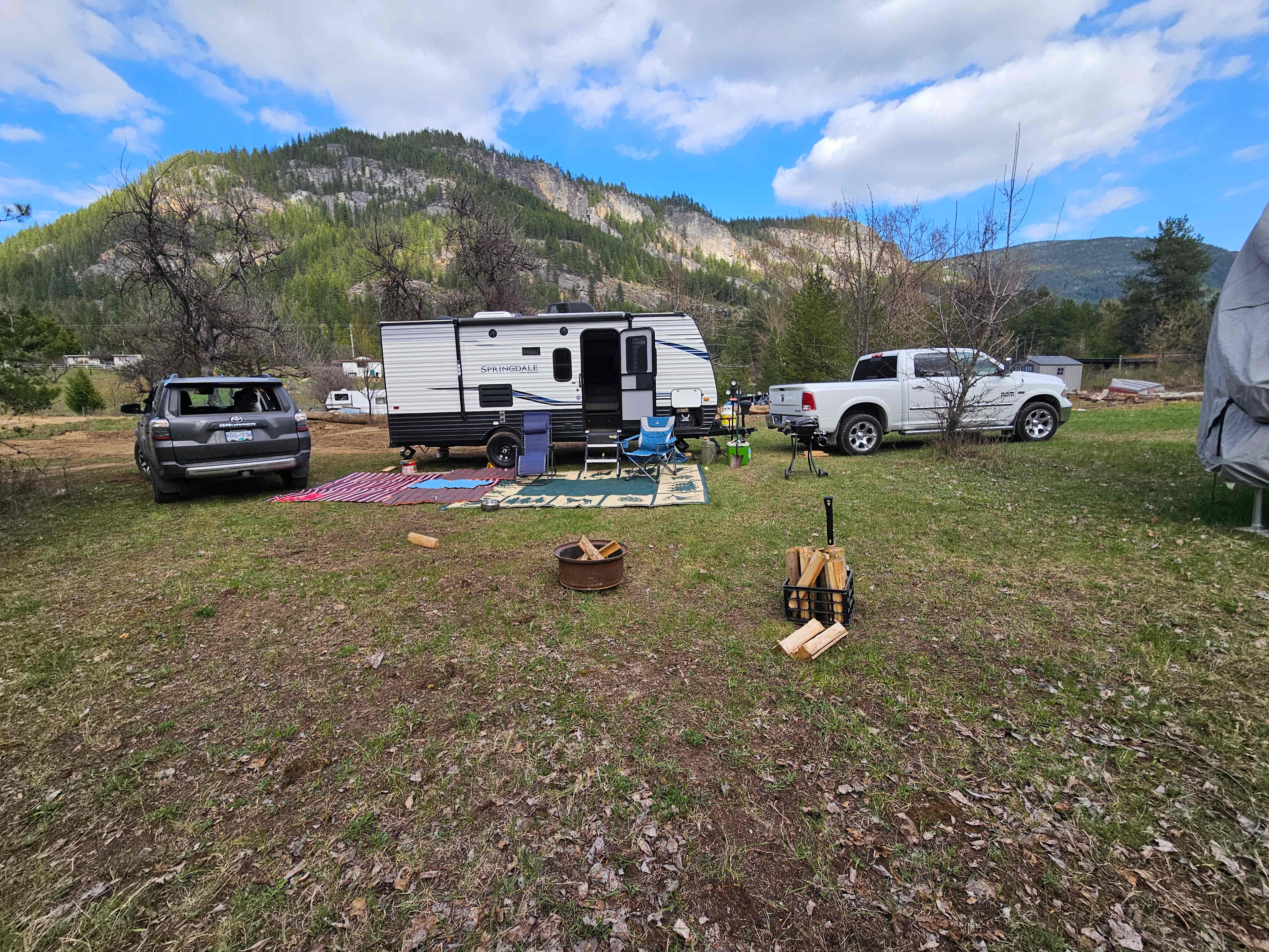 Camp site all set up 