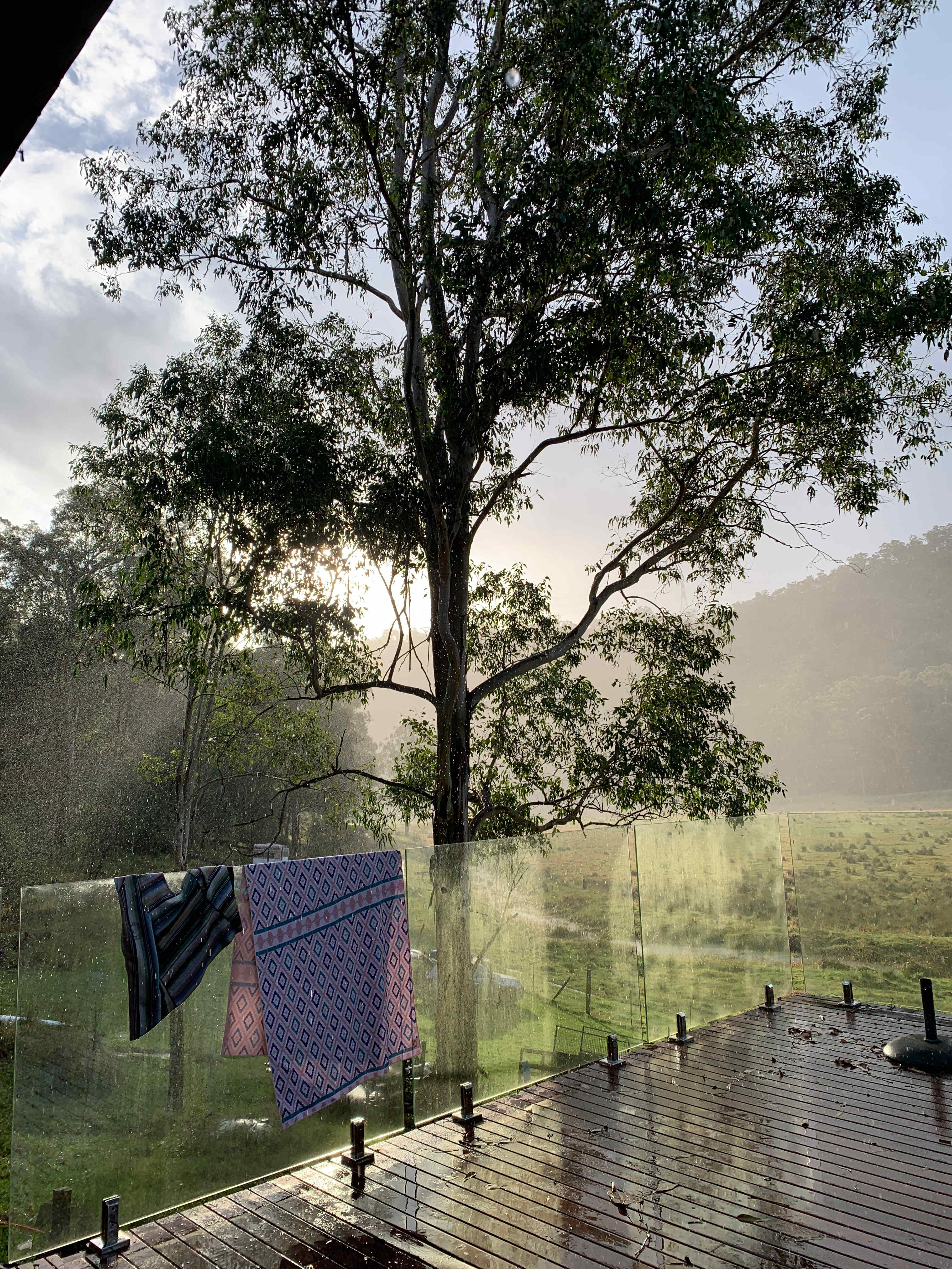 Sunshower on the pool deck, quite nice for a refreshing dip! 