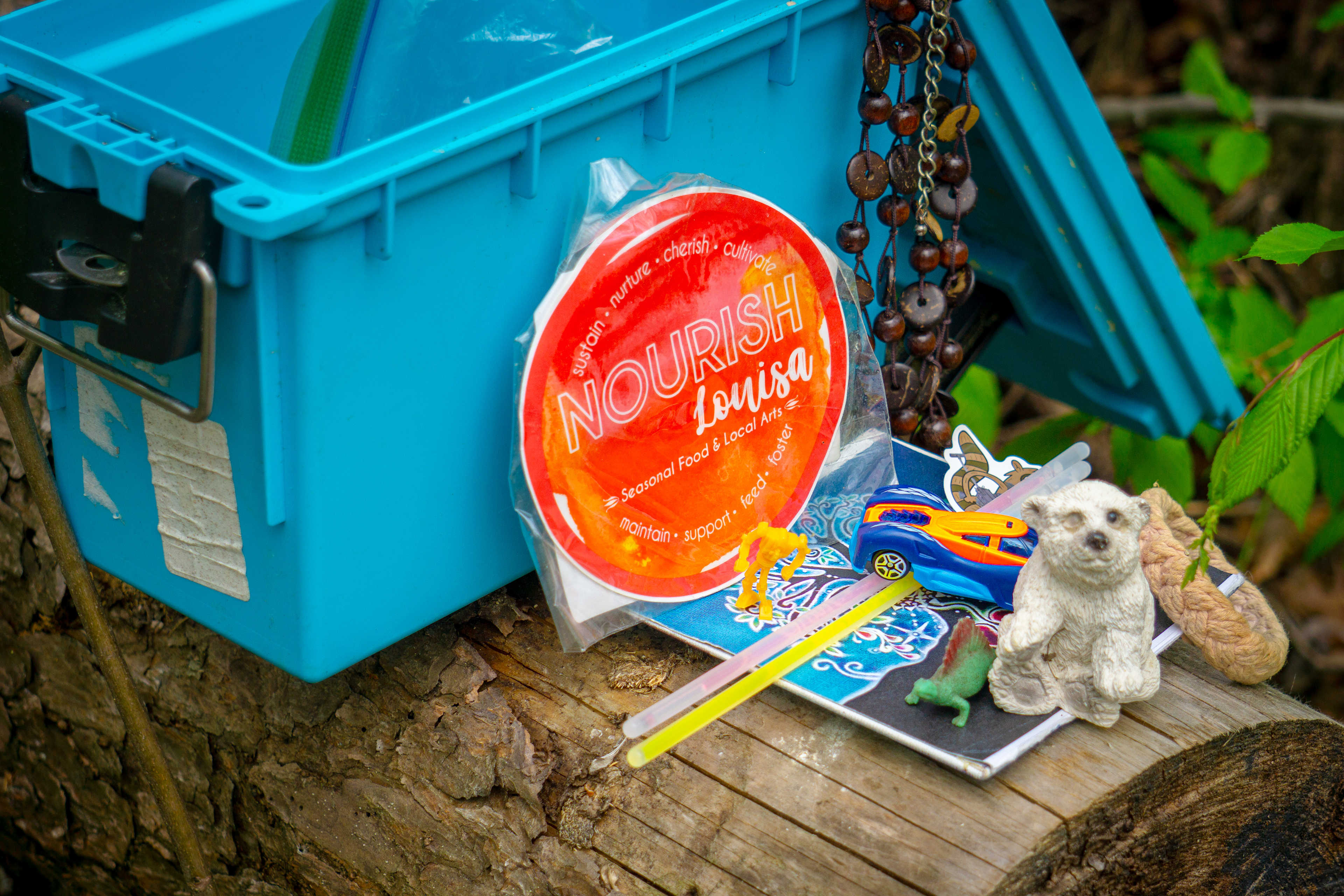 I found this treasure box and added two glow sticks!