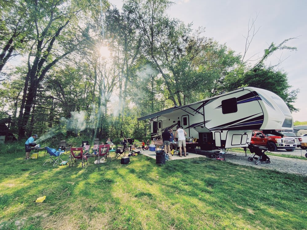 Campbell Cove Campground by Lake Logan in the Hocking Hills