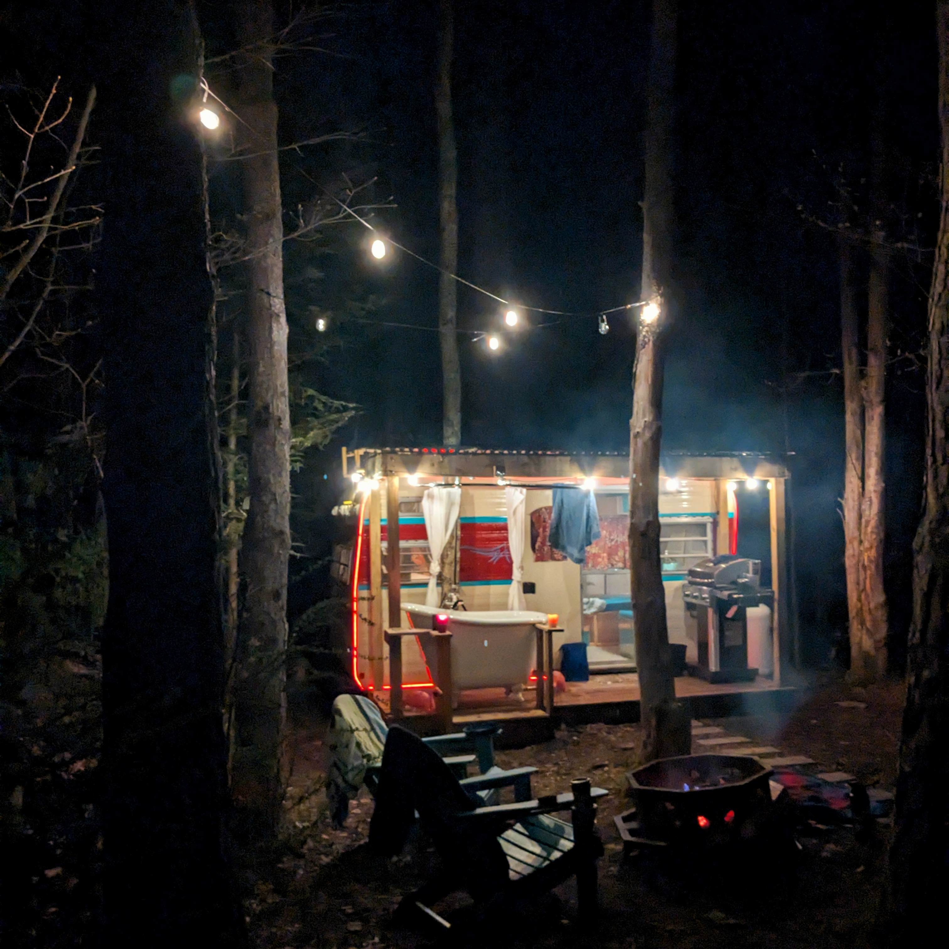 Glamping Tent Overlooking Waterfall